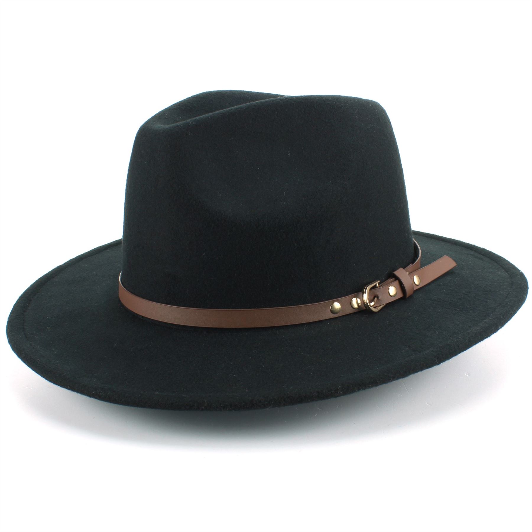 ladies black fedora hat