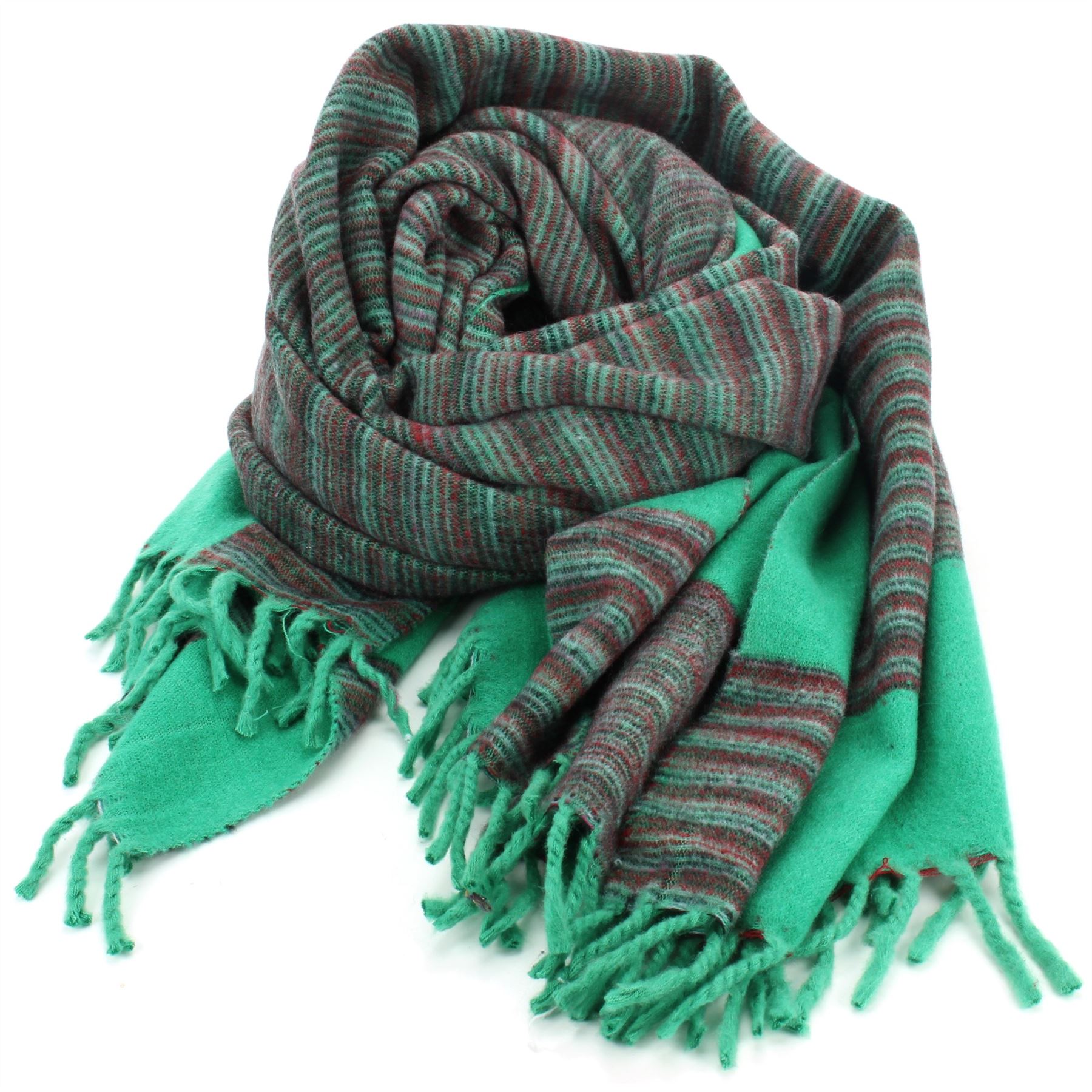Tibetan Wool Blend Shawl Blanket Wrap Throw Boho Meditation Travel - Picture 164 of 230