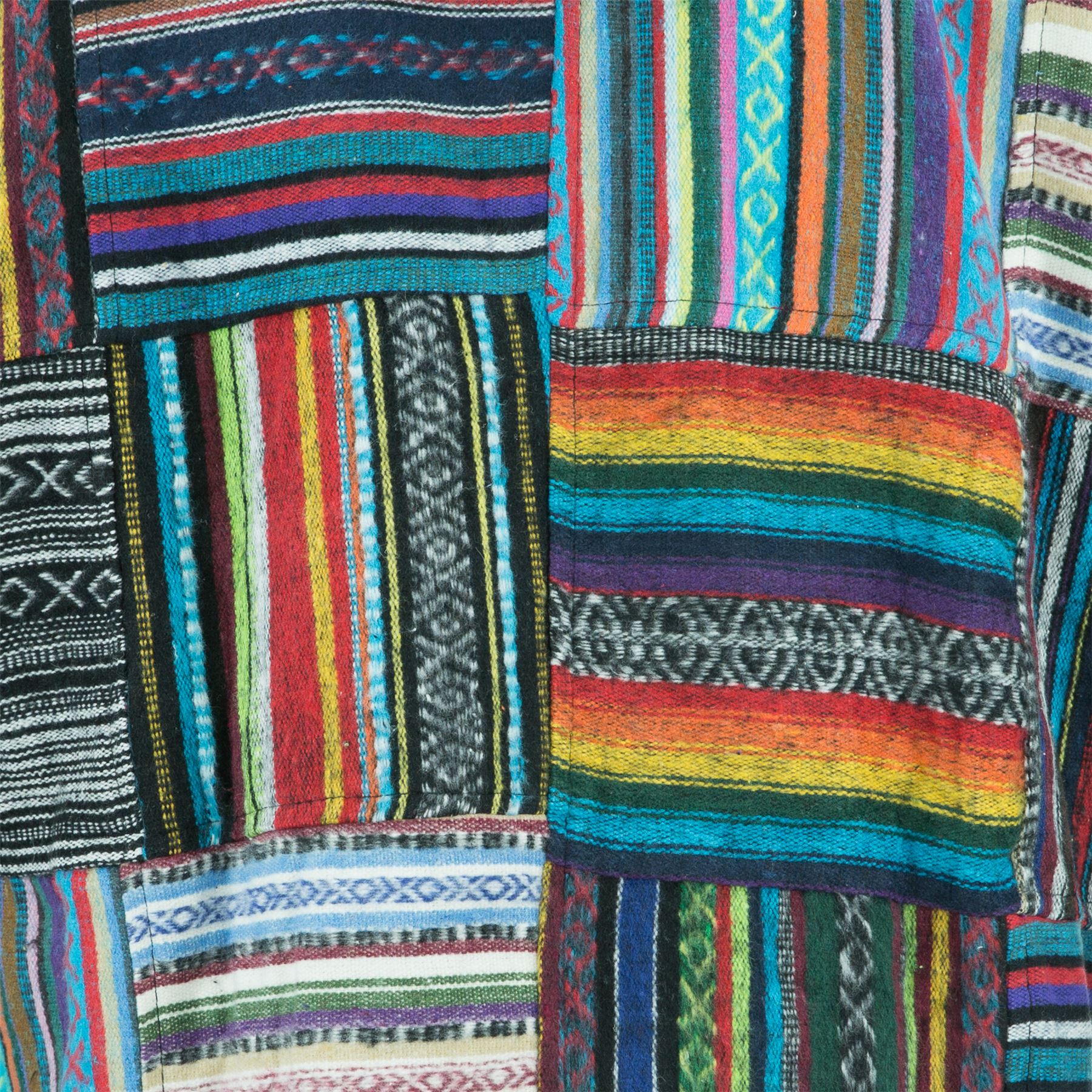 Hoodie Jumper Baja Jerga Drug Rug Hoody Hooded Rainbow Brushed Jacket