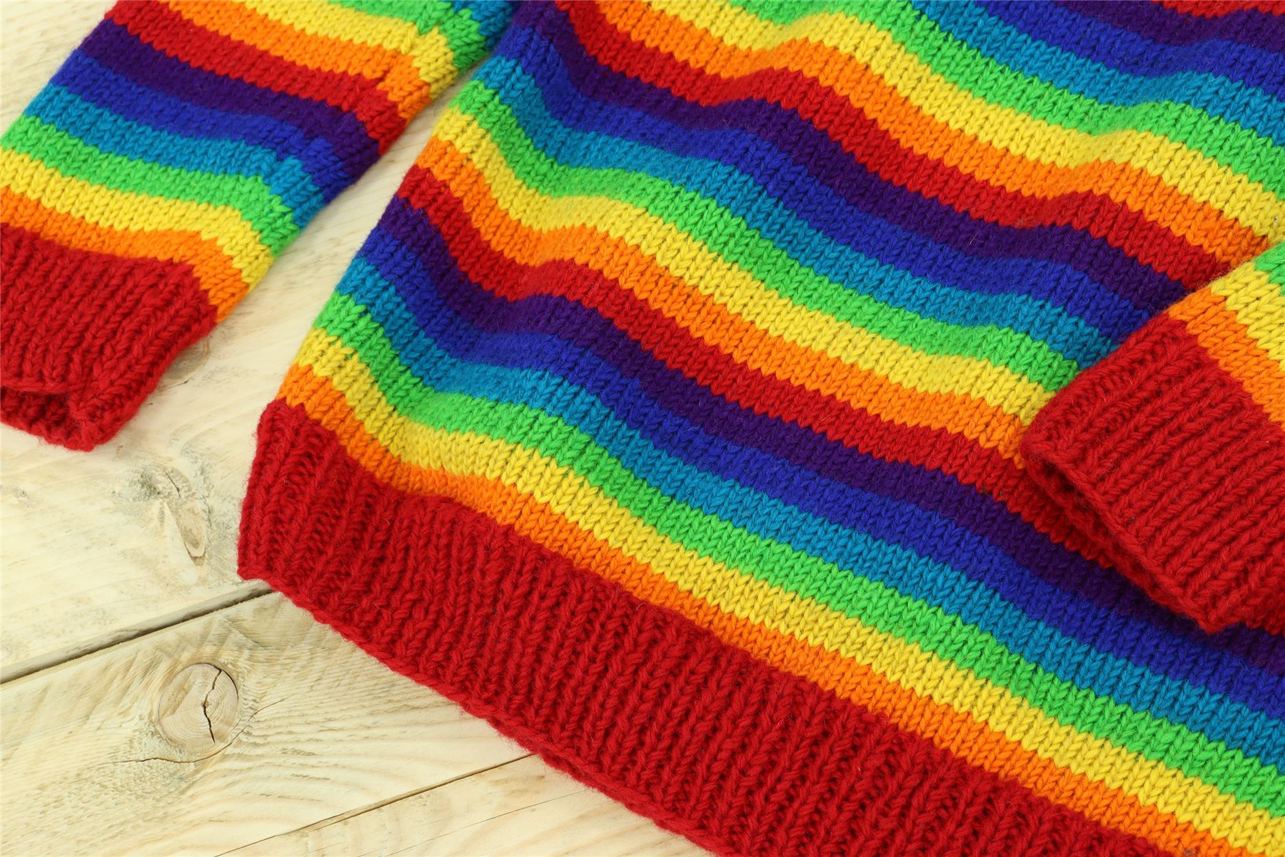 Wool Knit Jumper Sweater Pullover Fairisle Nordic Abstract Warm Nepal Loose - Picture 76 of 81