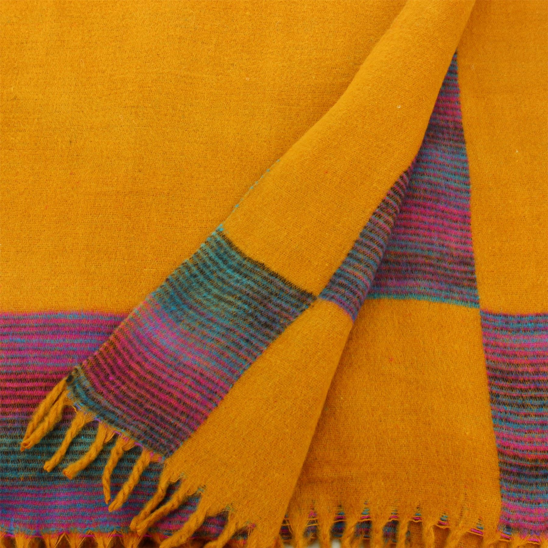 Tibetan Wool Blend Shawl Blanket Wrap Throw Boho Meditation Travel - Picture 177 of 230