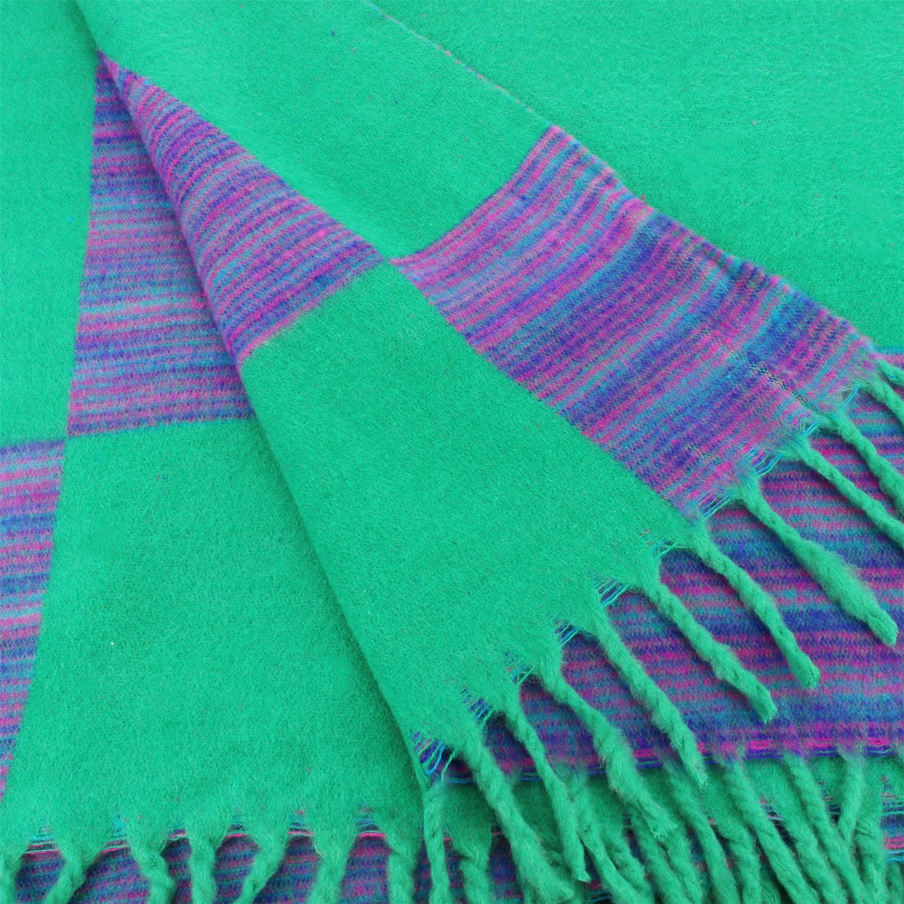 Tibetan Wool Blend Shawl Blanket Wrap Throw Boho Meditation Travel - Picture 169 of 230