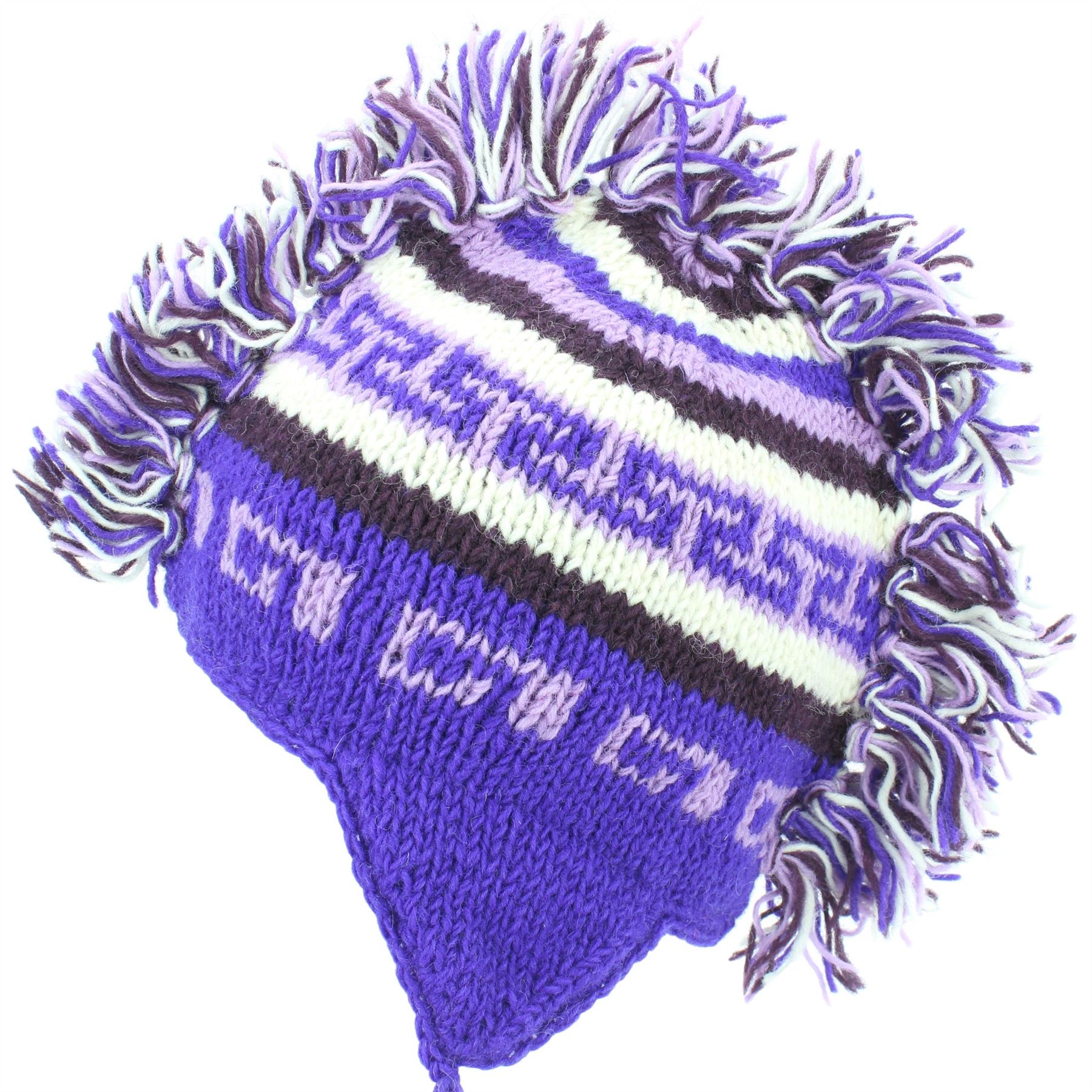 Wool Hat Mohawk Punk Tassels Knitted LoudElephant Men Ladies Warm Winter - Picture 43 of 61