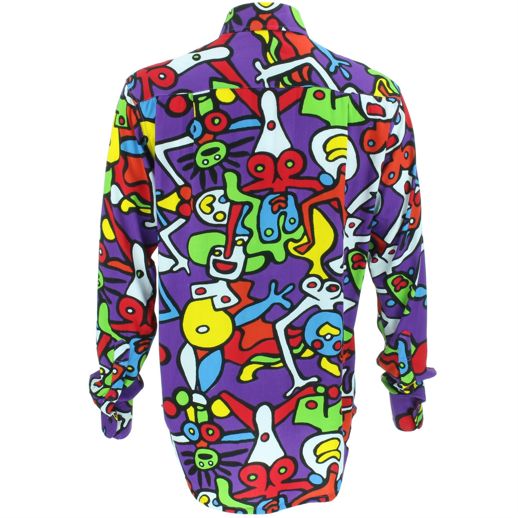 Mens Shirt Loud Originals Rayon REGULAR FIT Long Sleeve TIFFY PRINT