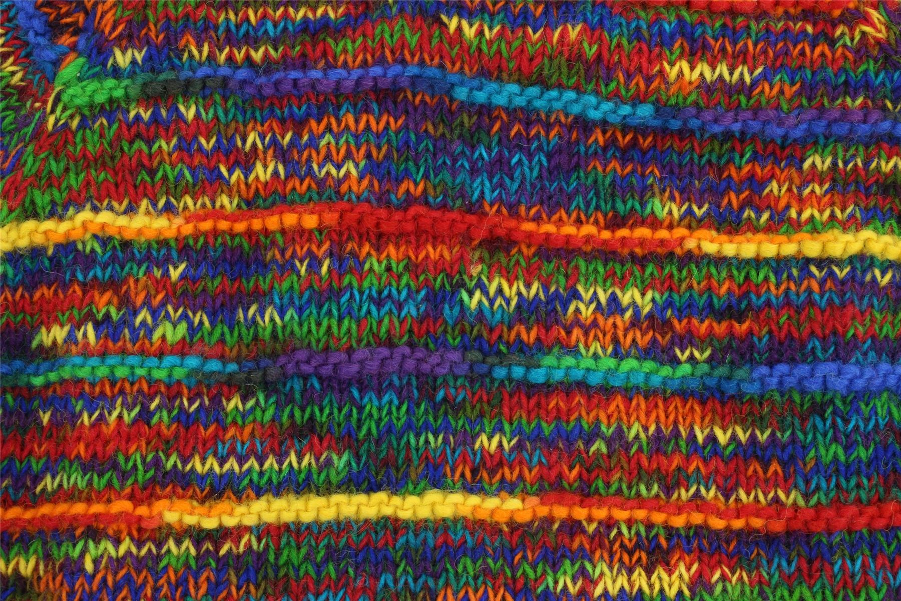 Wool Knit Jumper Sweater Pullover Fairisle Nordic Abstract Warm Nepal Loose - Picture 65 of 81