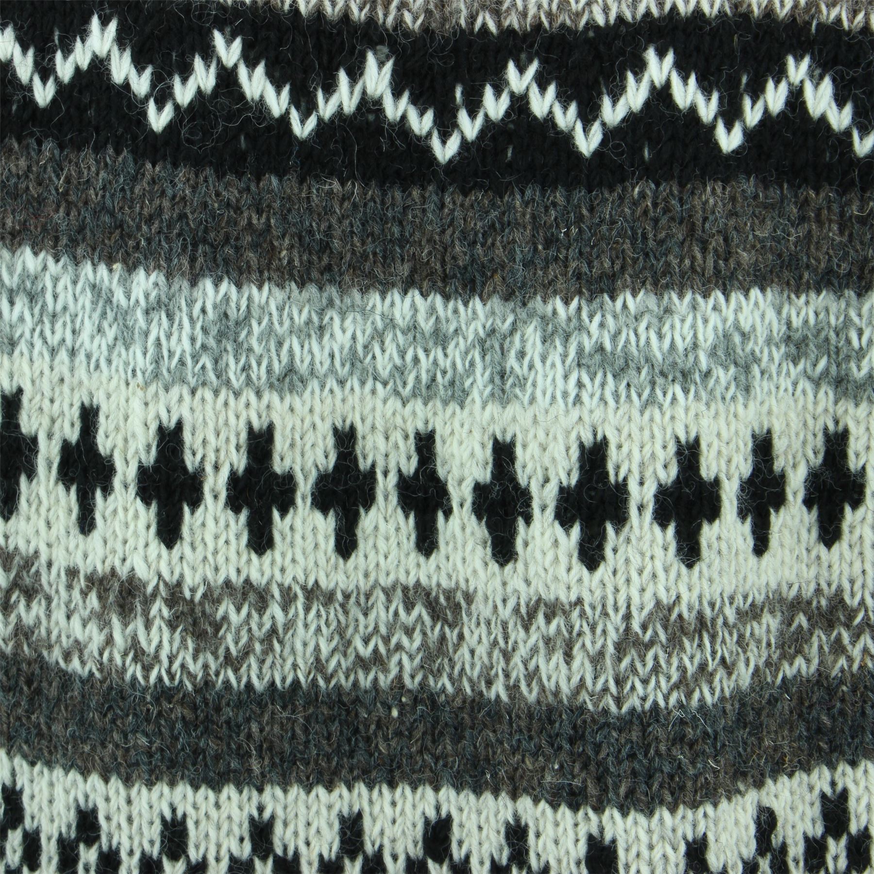 Wool Knit Jumper Sweater Pullover Fairisle Nordic Abstract Warm Nepal Loose - Picture 23 of 81