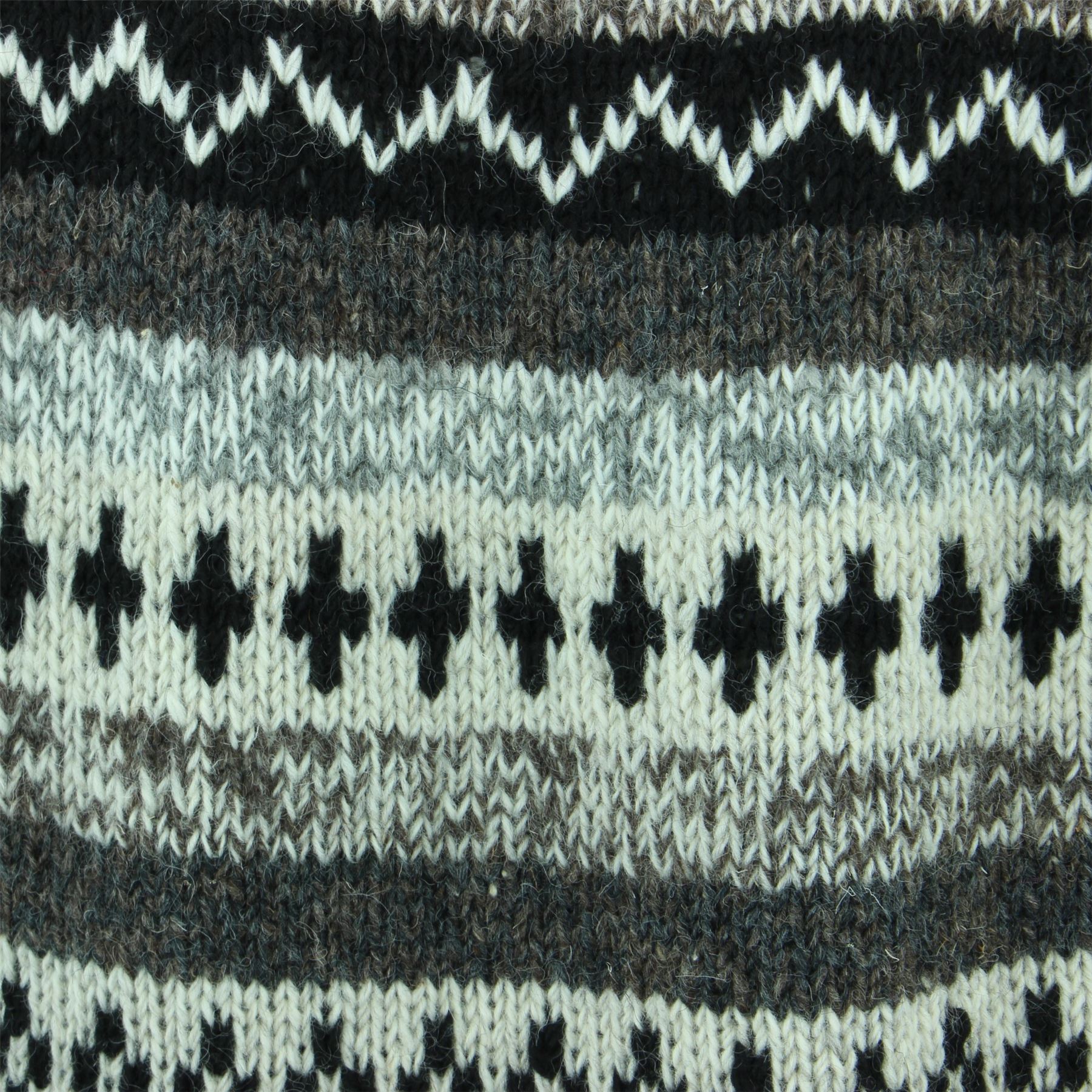 Wool Knit Jumper Sweater Pullover Fairisle Nordic Abstract Warm Nepal ...