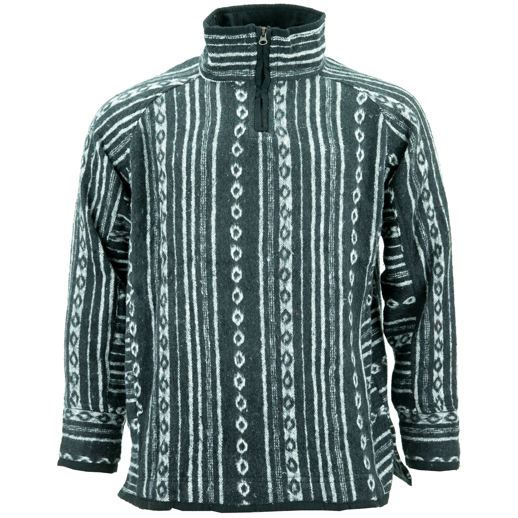 Brushed Cotton Jacket Cardigan LoudElephant Hoody Hippy Jumper Zipped Pullover - Picture 2 of 19