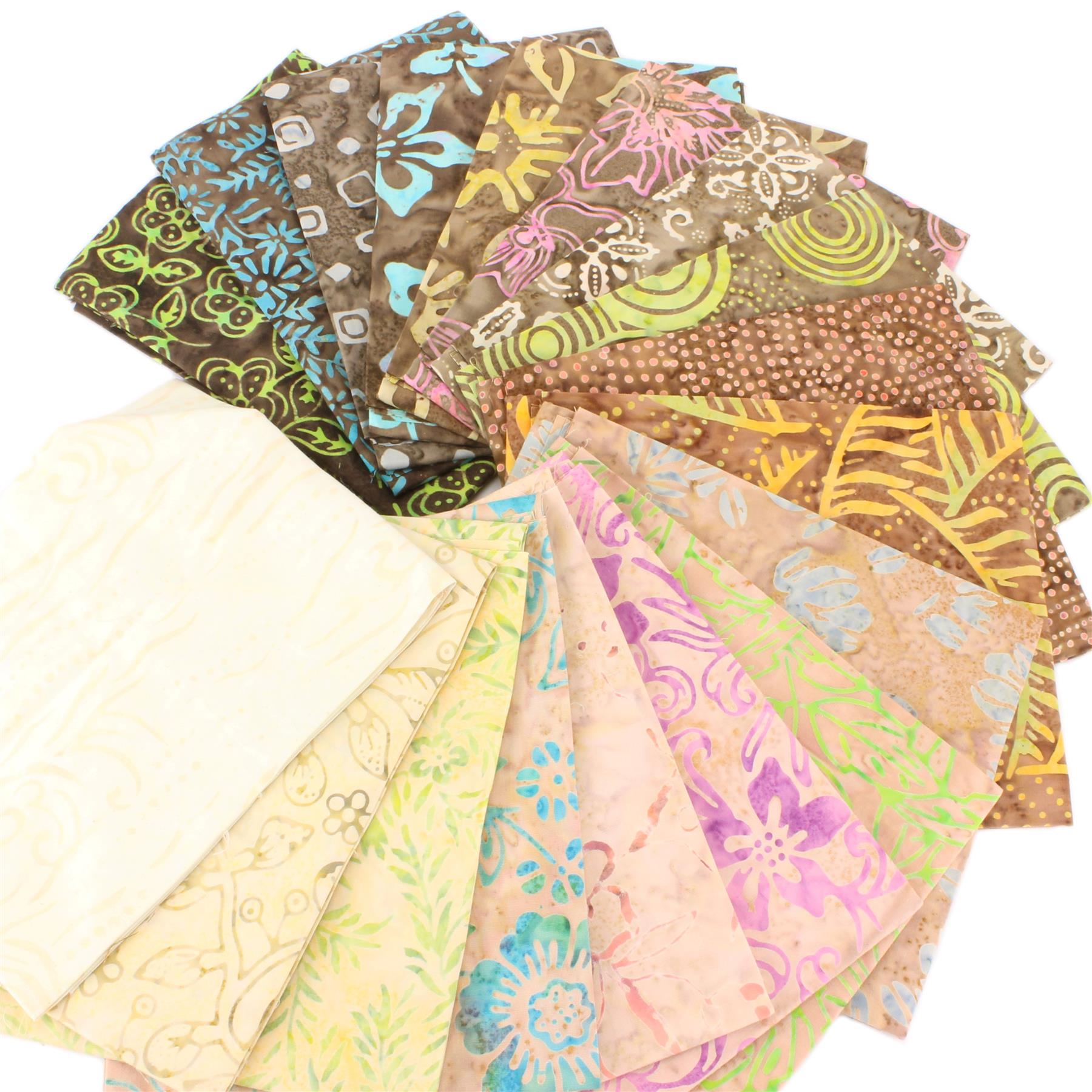 Baumwolle Batik vorgeschnitten Stoff Fat Quarter Quilten Patchwork 20" x 19" verschiedene Größen - Bild 59 von 275