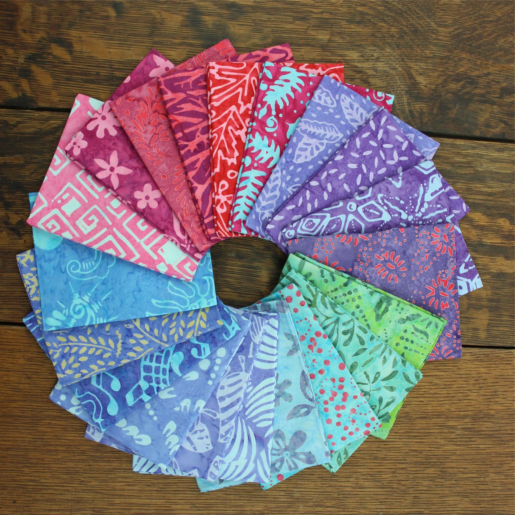 Baumwolle Batik vorgeschnitten Stoff Fat Quarter Quilten Patchwork 20" x 19" verschiedene Größen - Bild 38 von 275