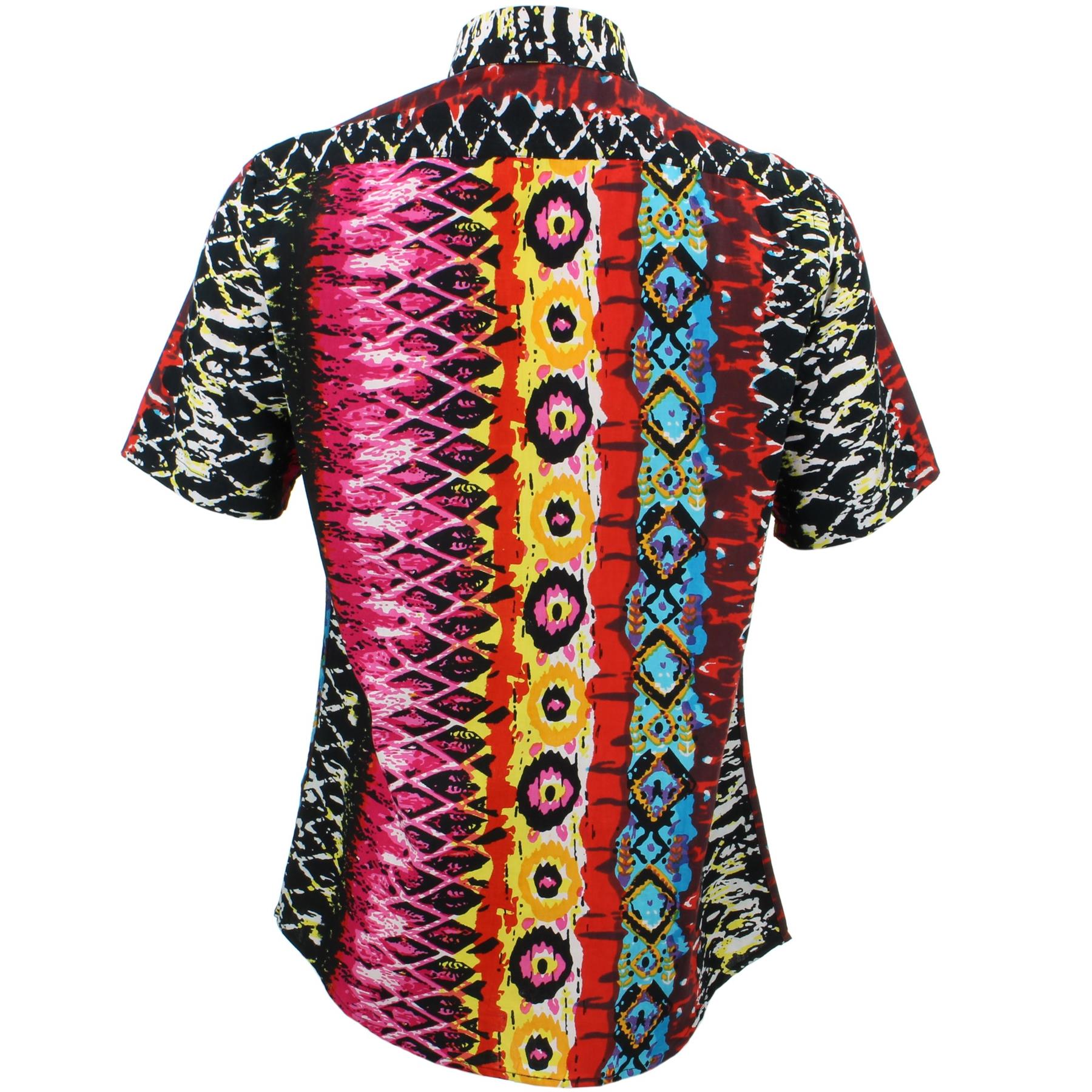 Regular Fit Short Sleeve Shirt Loud Originals Abstract Trippy Psychedelic Print - Picture 16 of 18