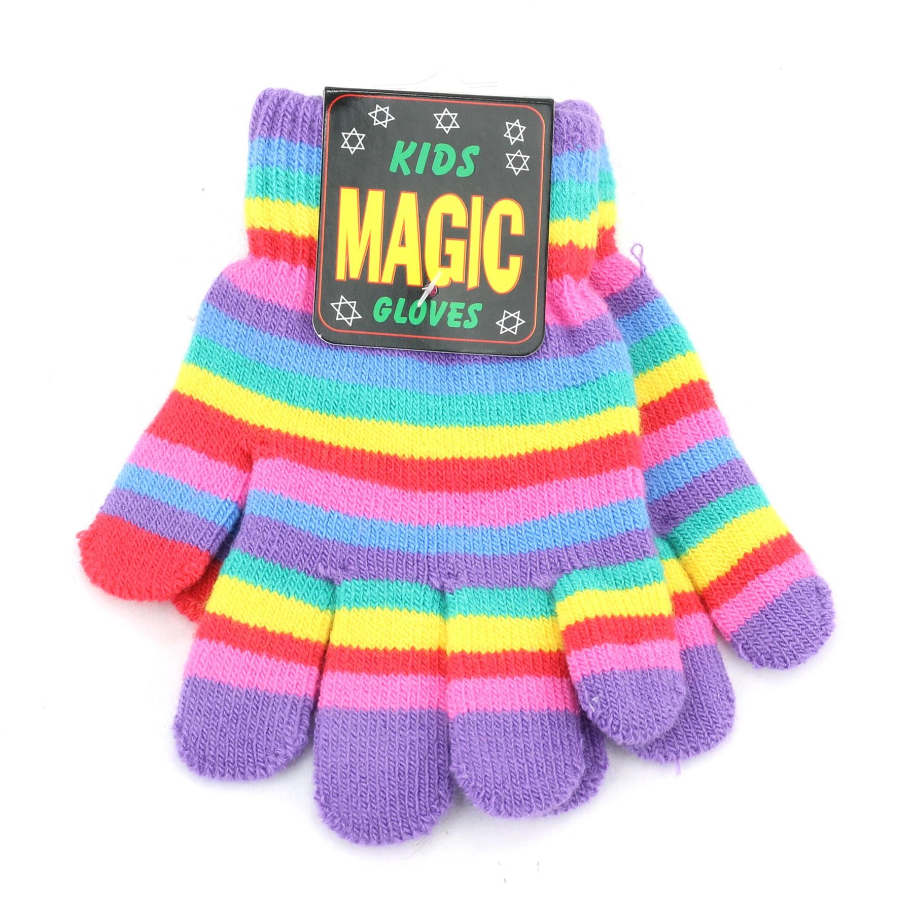 Kids Stretchy Gloves Magic Gloves Knitted Warm Winter Toddlers Children - Picture 7 of 8