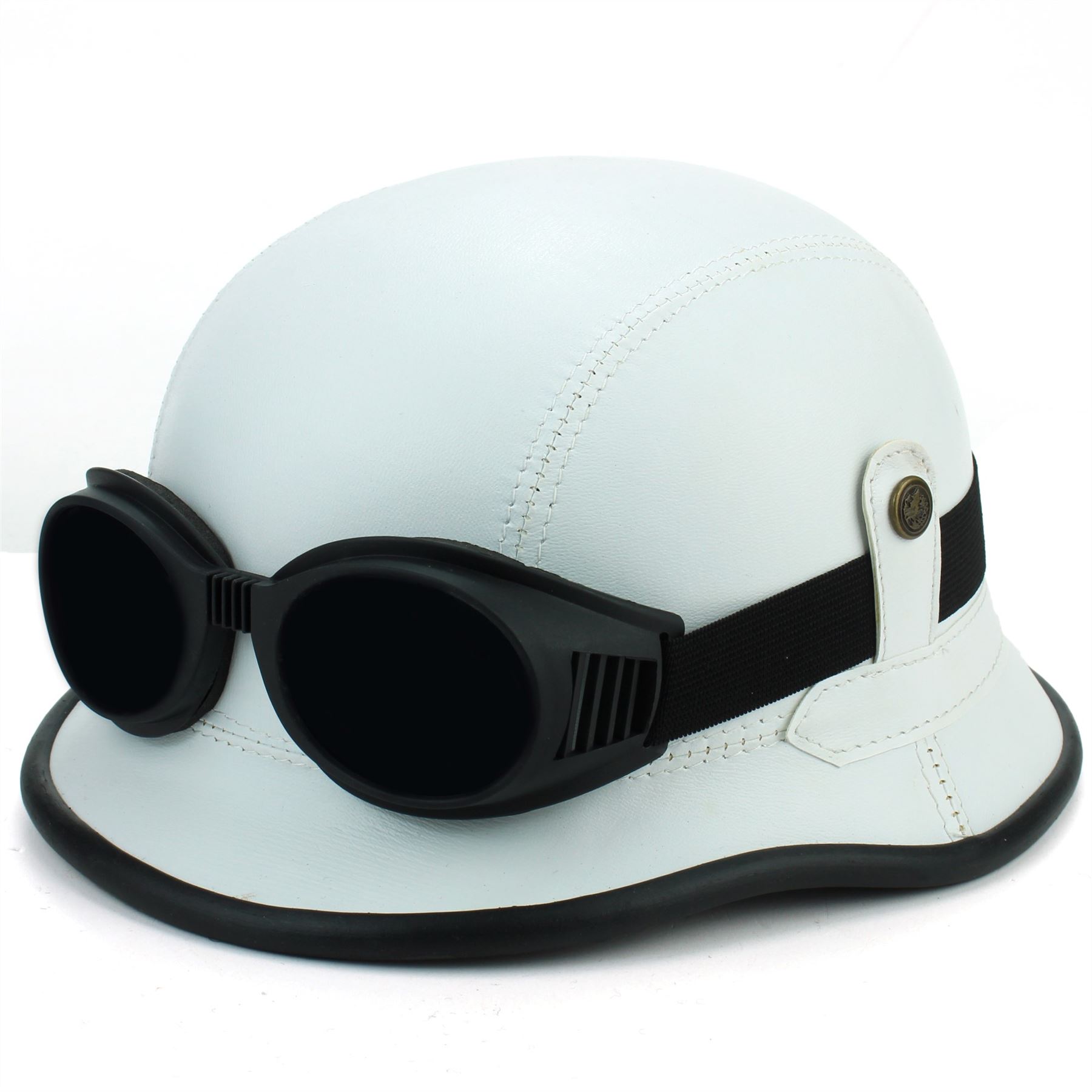 Helmet Hat Steam Punk Biker Rocker Goggles LoudElephant Festival Novelty - Picture 22 of 25