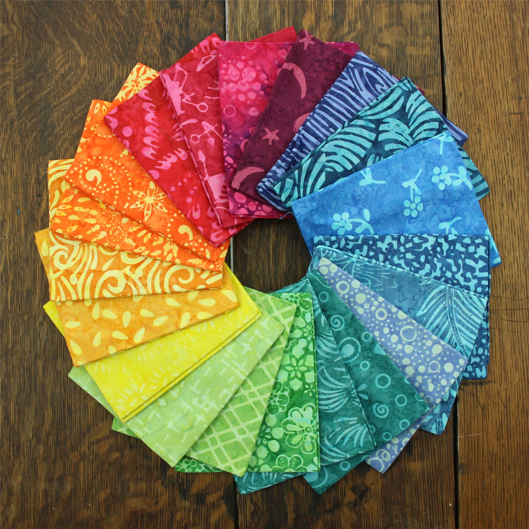 Baumwolle Batik vorgeschnitten Stoff Fat Quarter Quilten Patchwork 20" x 19" verschiedene Größen - Bild 23 von 275