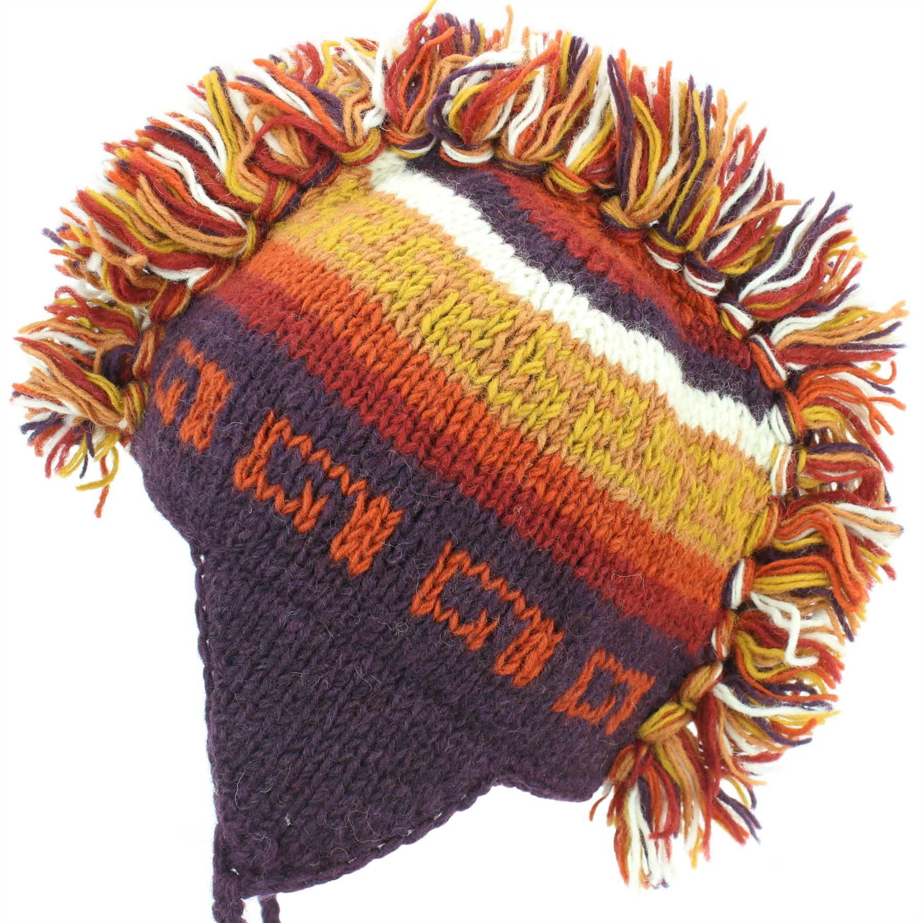 Wool Hat Mohawk Punk Tassels Knitted LoudElephant Men Ladies Warm Winter - Picture 33 of 61