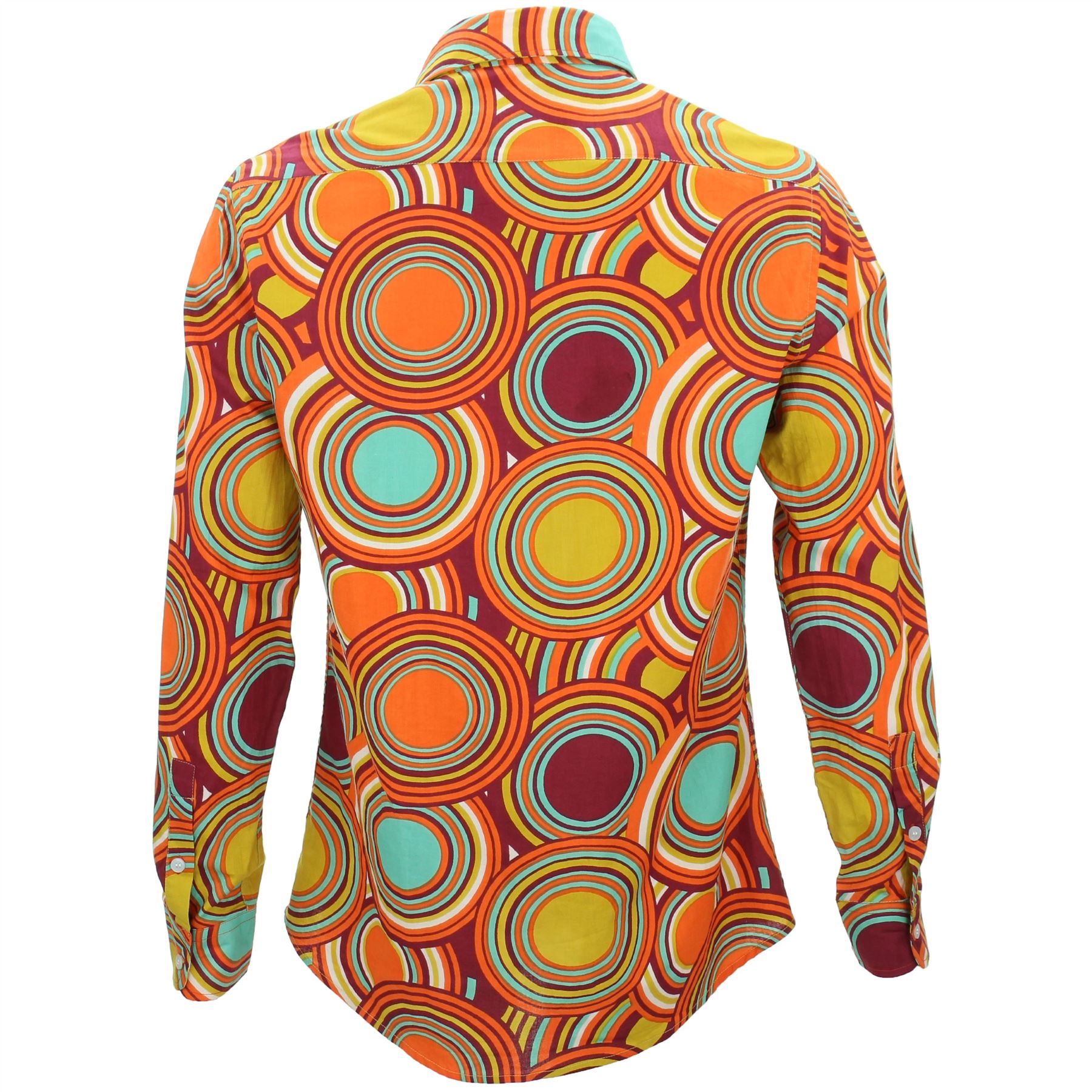 Tailored Fit Long Sleeve Shirt Loud Originals Classic Vintage Retro Print - Picture 5 of 11