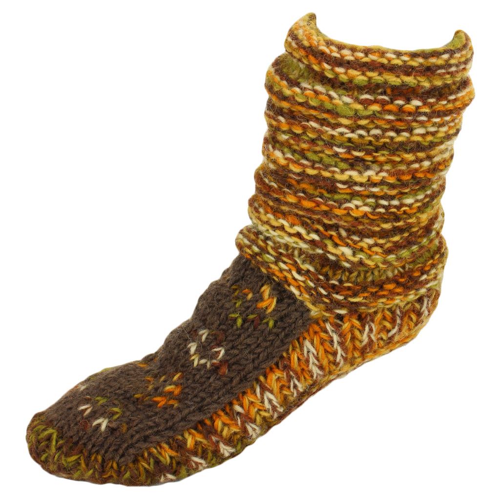 Wool Socks Chunky Knitted Fleece Lined RAINBOW Slipper Winter Warm LoudElephant - Picture 22 of 24