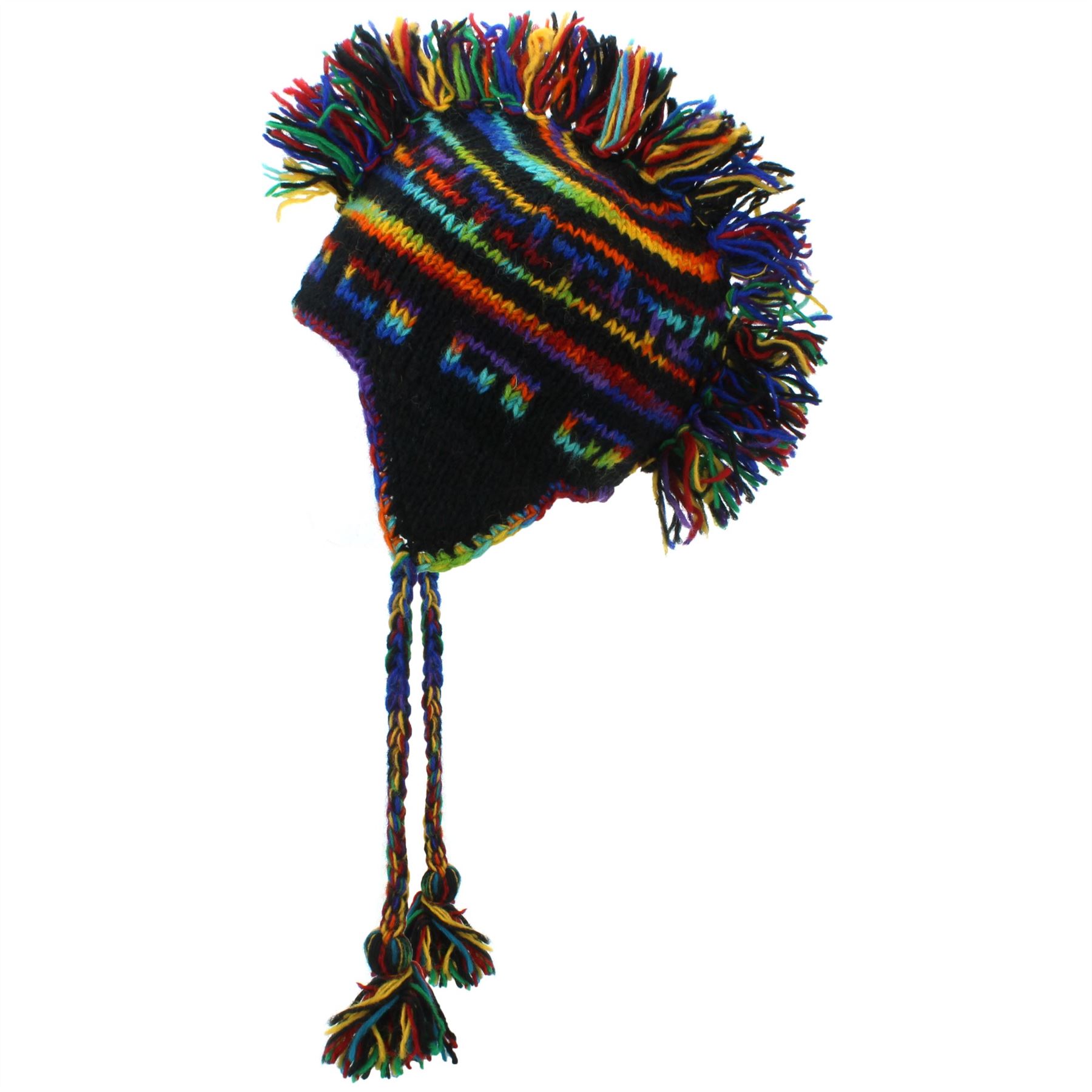 Wool Hat Mohawk Punk Tassels Knitted LoudElephant Men Ladies Warm Winter - Picture 5 of 61