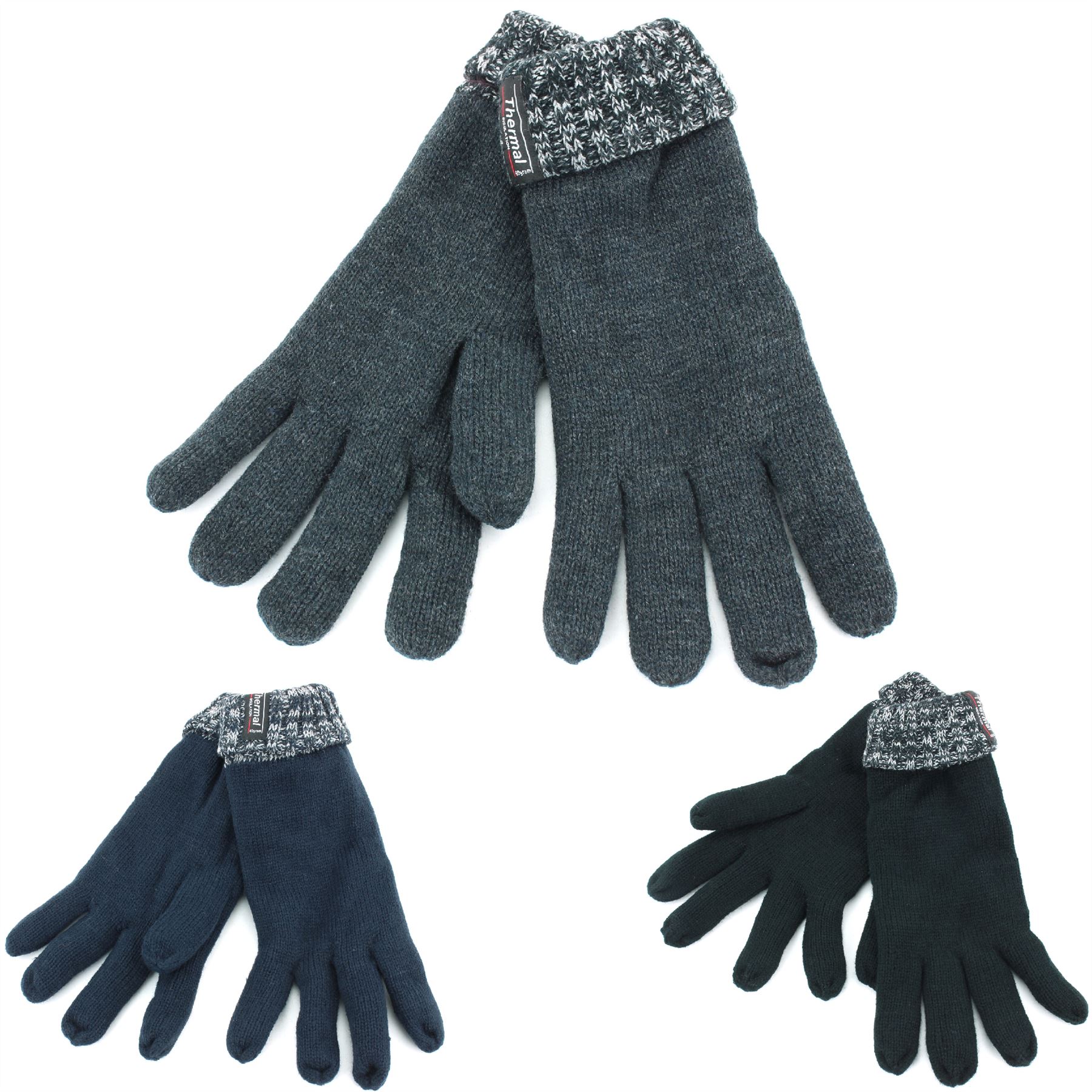 Taille unique Floso Noir Gants en polaire Thinsulate 3M 40g - Femme