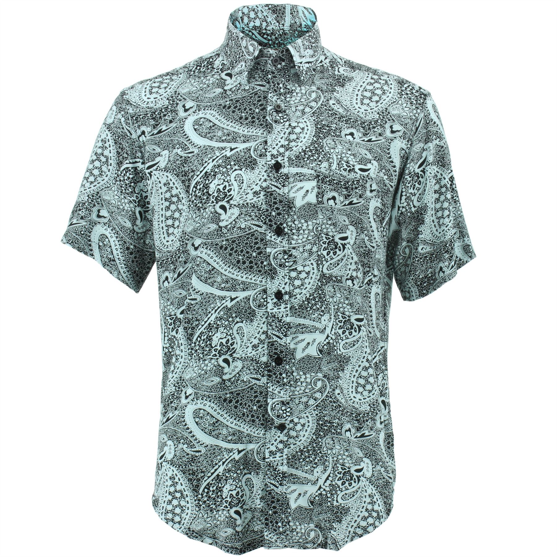 Camisa Hombre Loud Originals Corte Normal Paisley Negro Camisa Hombre Loud Originals Corte Normal Comida Negro Retro