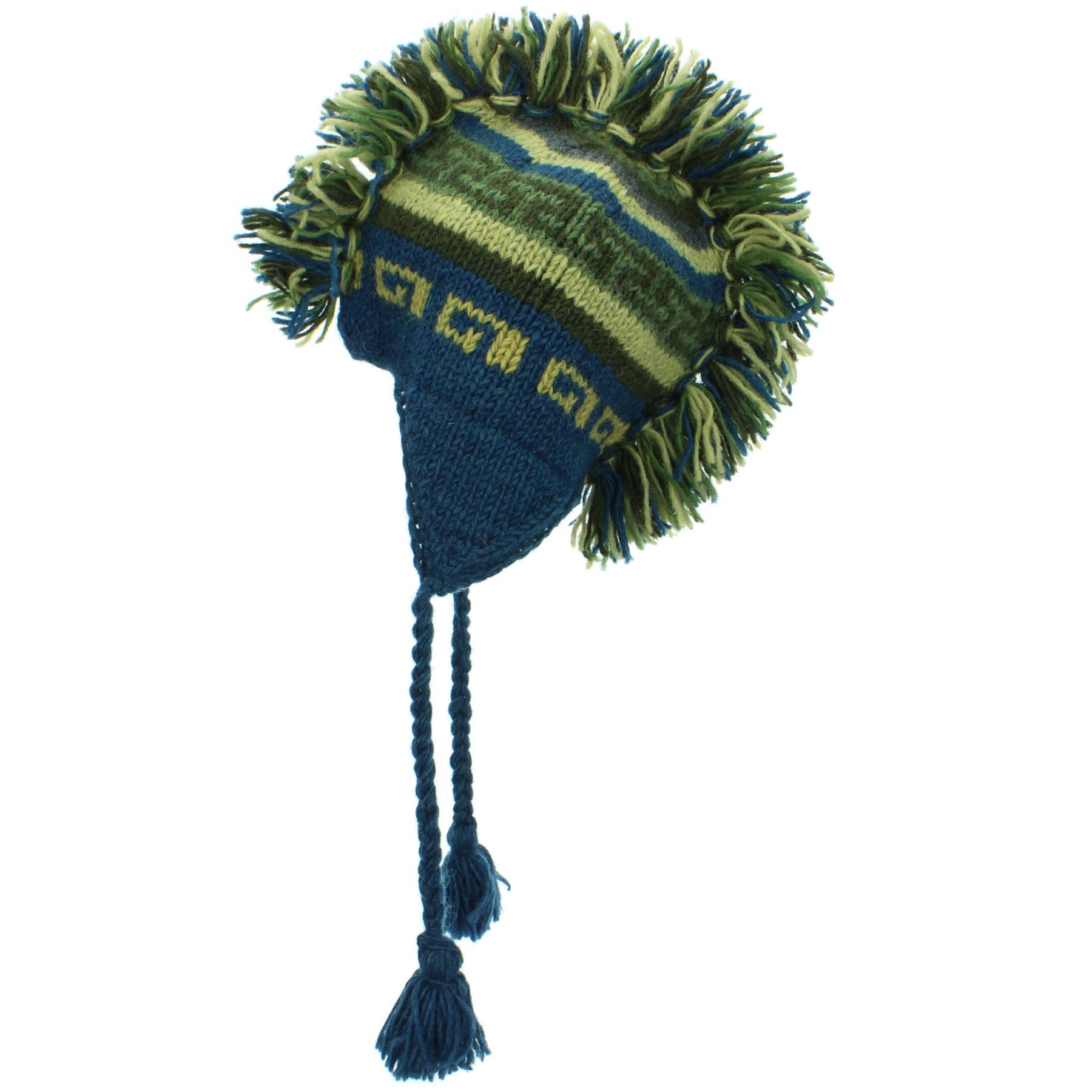 Wool Hat Mohawk Punk Tassels Knitted LoudElephant Men Ladies Warm Winter - Picture 13 of 61