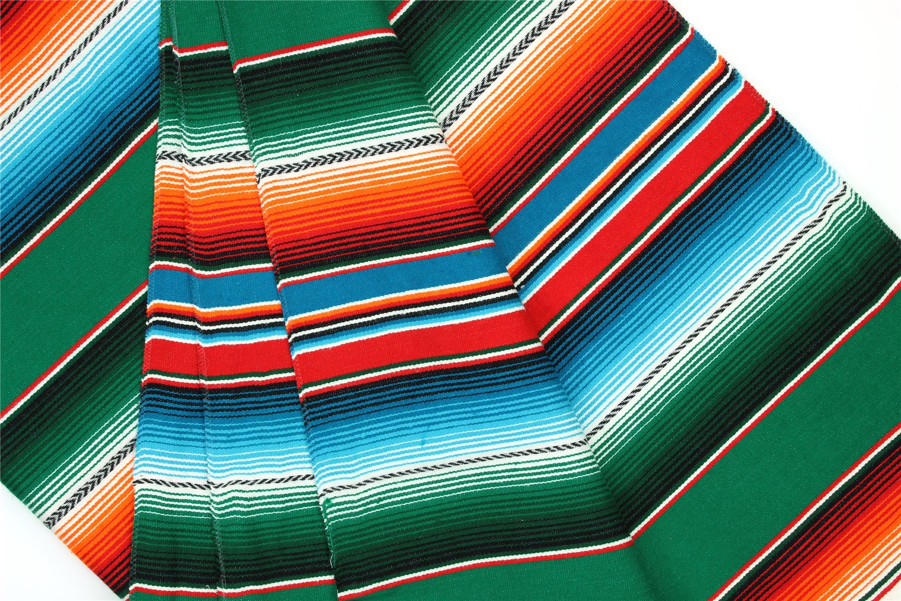 Handwoven Mexican Serape Traditional Jorongo Blanket Shawl Cloak Bright Striped - Picture 22 of 105