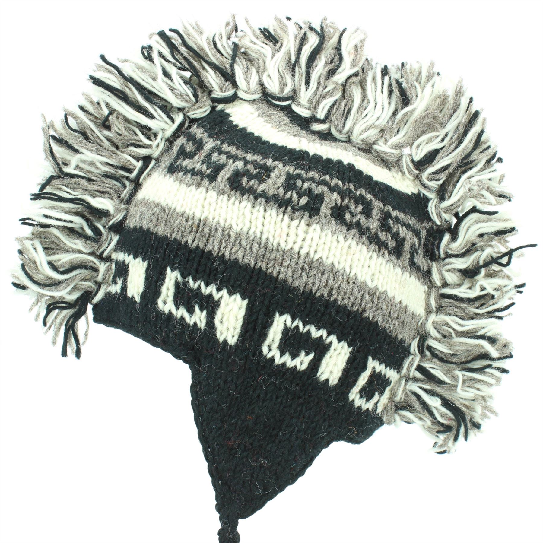 Wool Hat Mohawk Punk Tassels Knitted LoudElephant Men Ladies Warm Winter - Picture 30 of 61