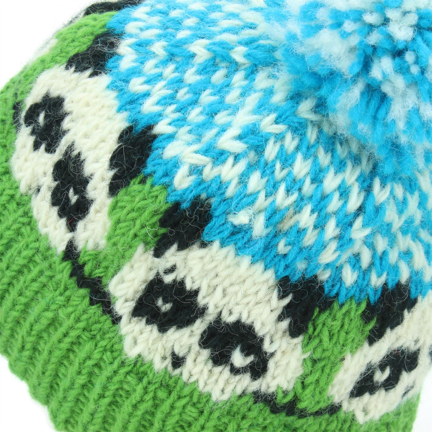 Wool Beanie Hat Bobble Knit Knitted PANDA Lined Men Ladies Warm Winter - Picture 10 of 28