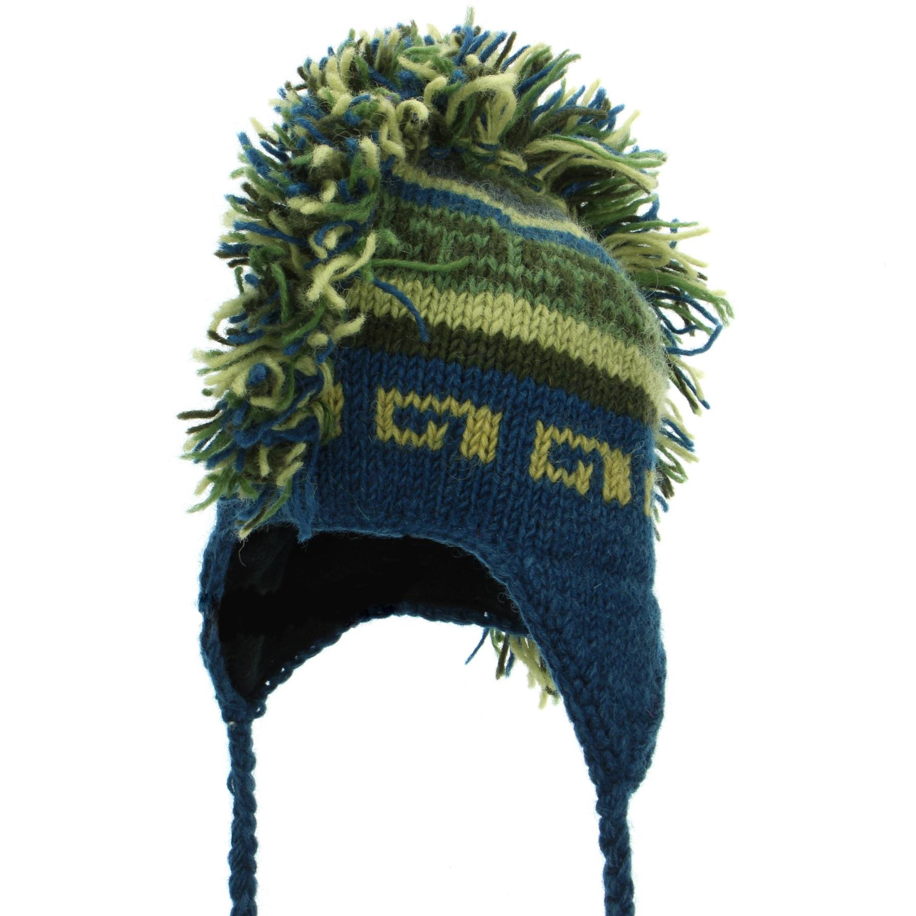 Wool Hat Mohawk Punk Tassels Knitted LoudElephant Men Ladies Warm Winter - Picture 15 of 61