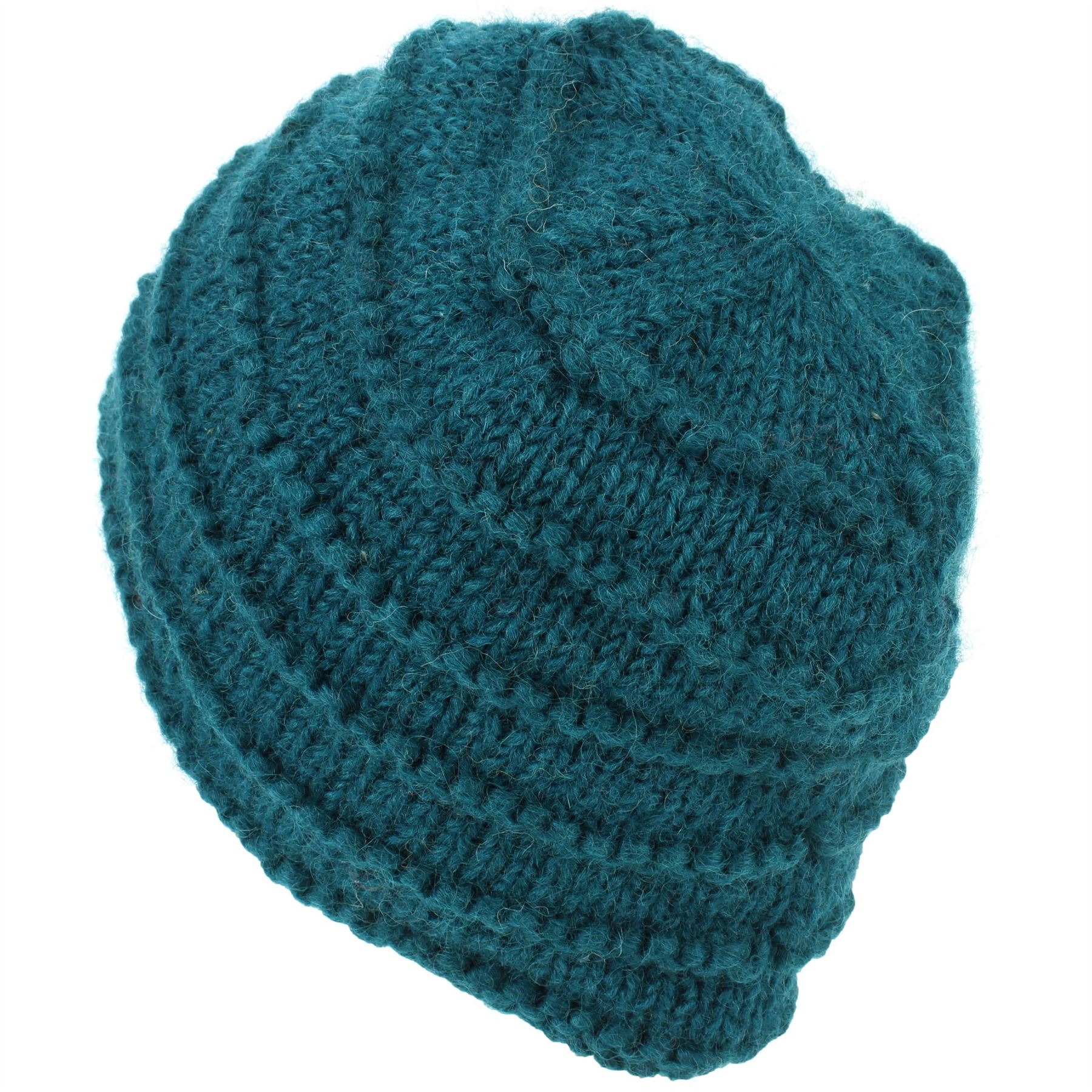 Wool Knit Beanie Hat Handmade Men Ladies Warm Winter Space Dye Ribbed - Picture 64 of 65