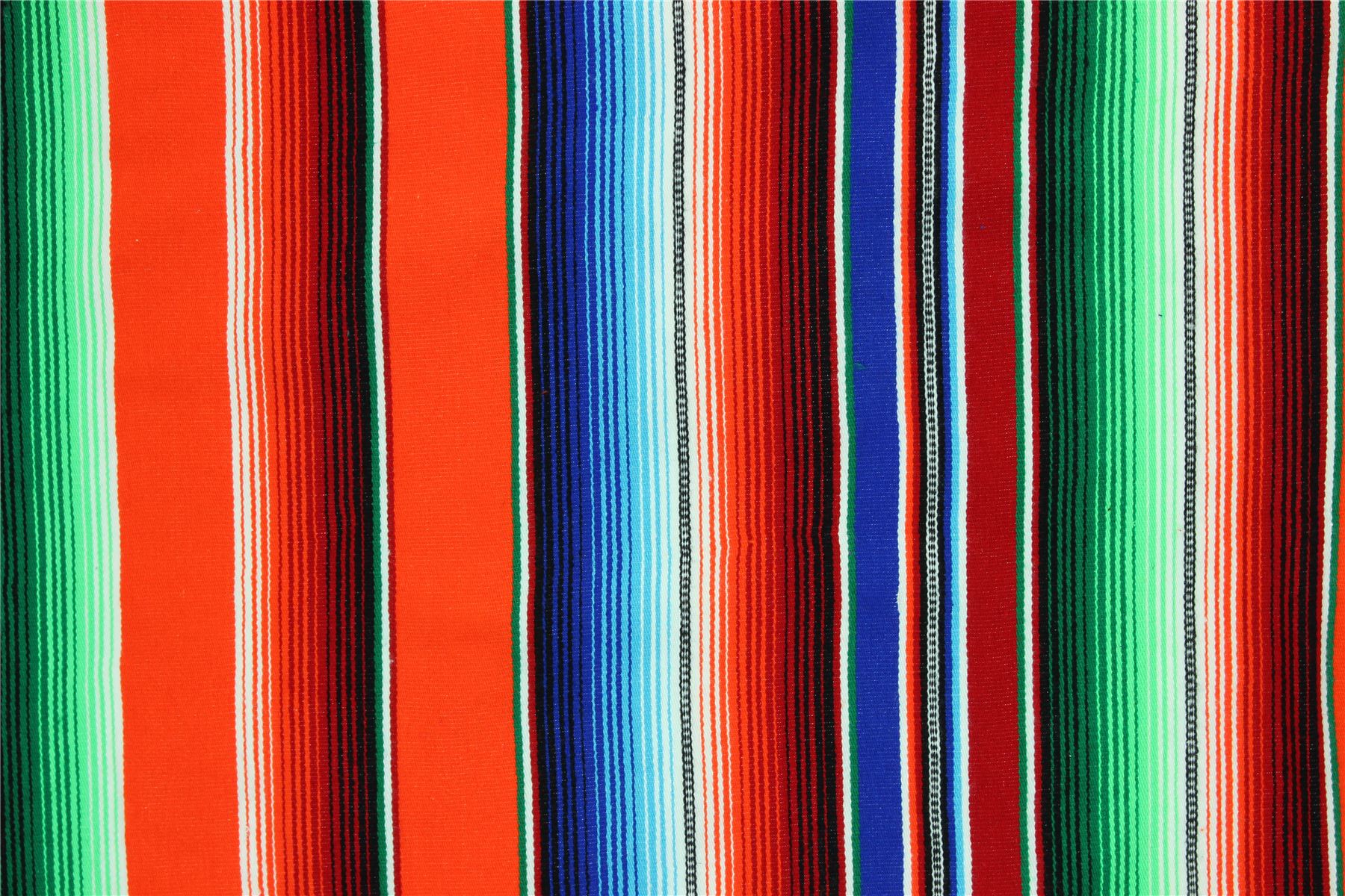 Handwoven Mexican Serape Traditional Jorongo Blanket Shawl Cloak Bright Striped - Picture 73 of 105