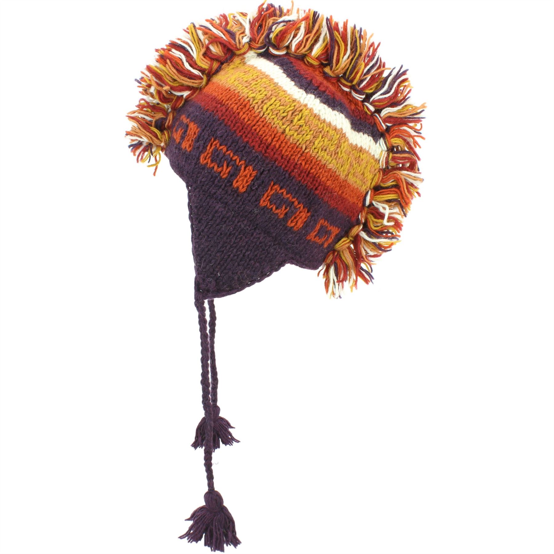Wool Hat Mohawk Punk Tassels Knitted LoudElephant Men Ladies Warm Winter - Picture 32 of 61