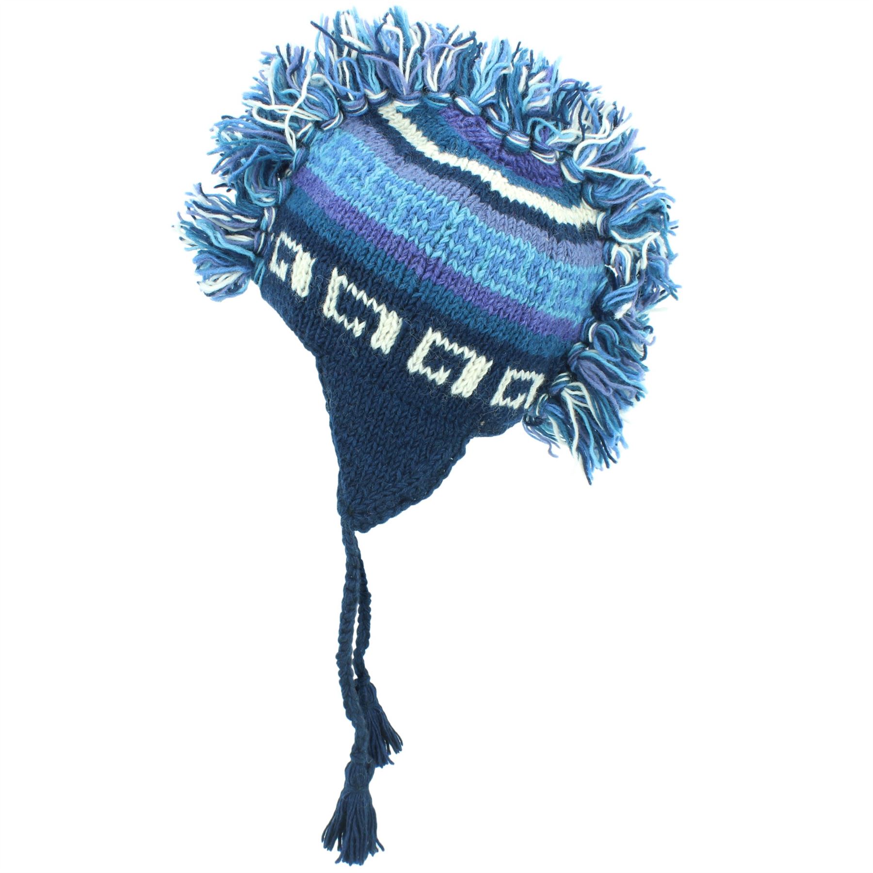 Wool Hat Mohawk Punk Tassels Knitted LoudElephant Men Ladies Warm Winter - Picture 18 of 61