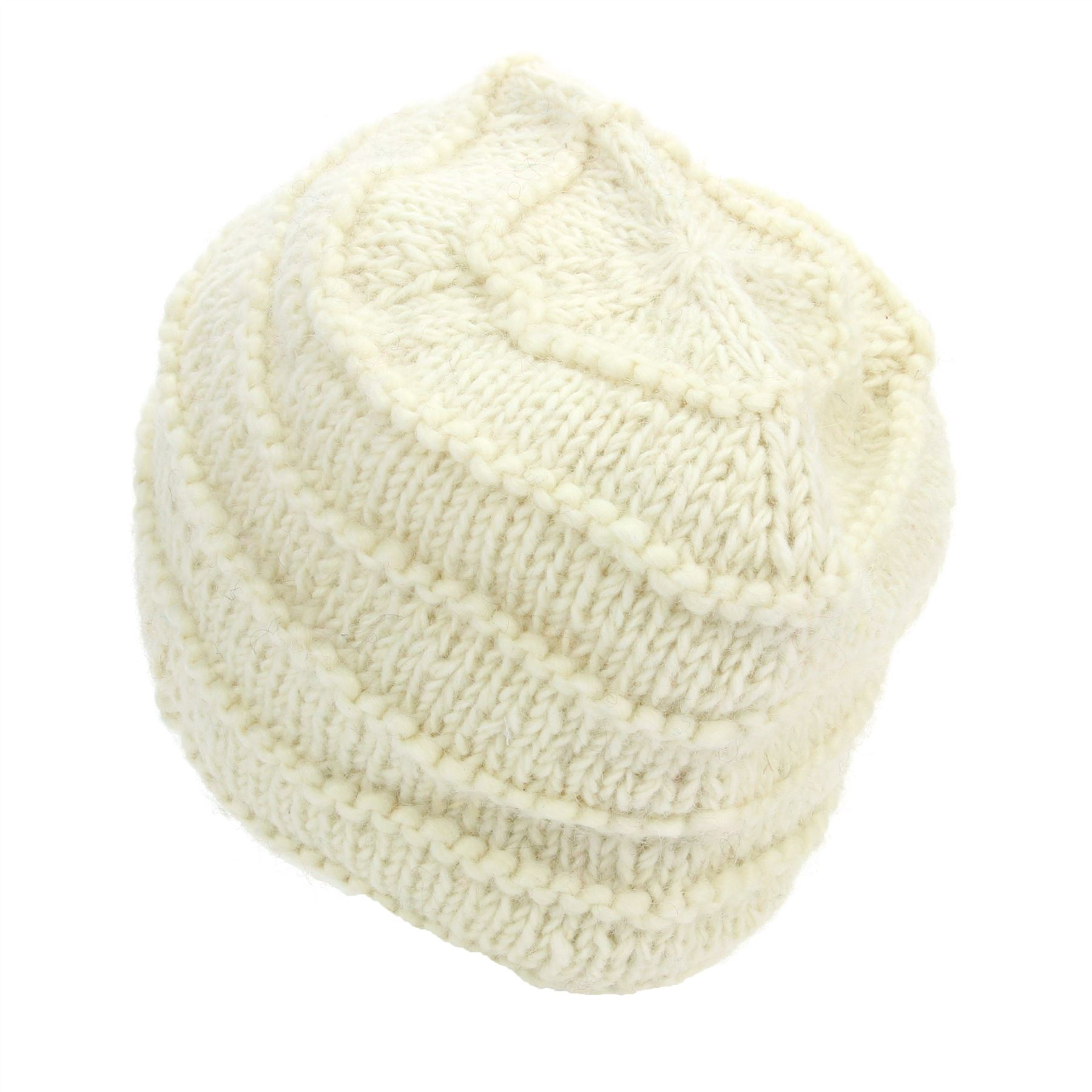 Wool Knit Beanie Hat Handmade Men Ladies Warm Winter Space Dye Ribbed - Picture 38 of 65