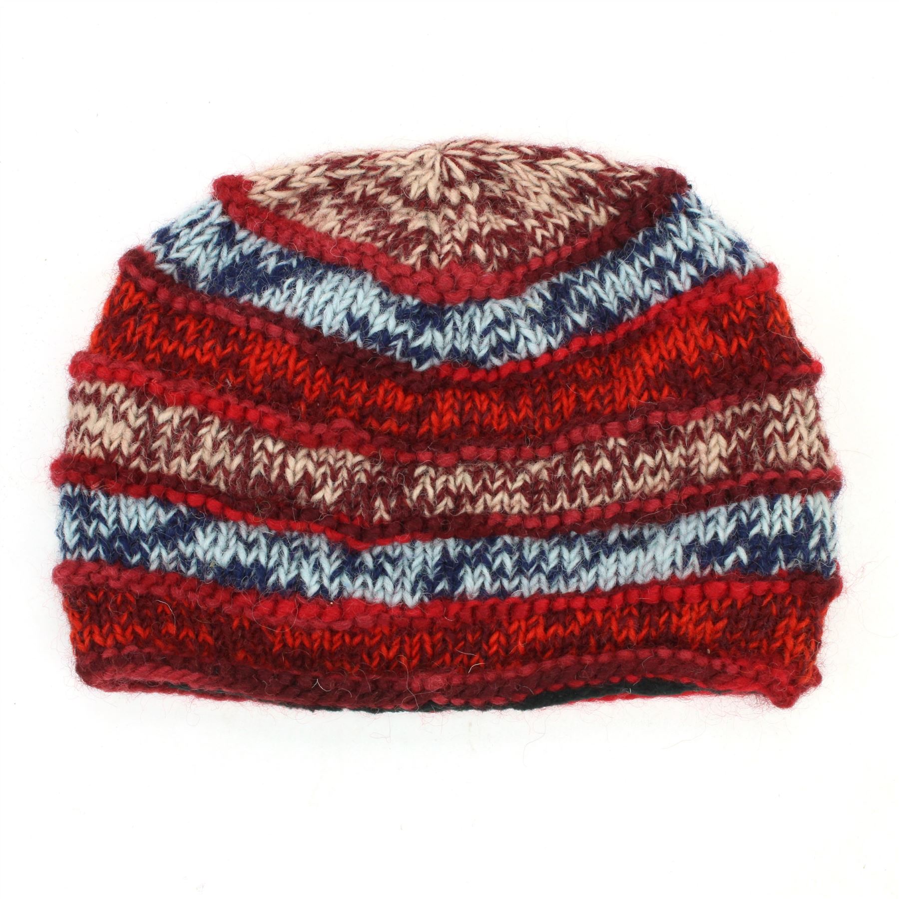 Wool Knit Beanie Hat Handmade Men Ladies Warm Winter Space Dye Ribbed - Picture 17 of 65