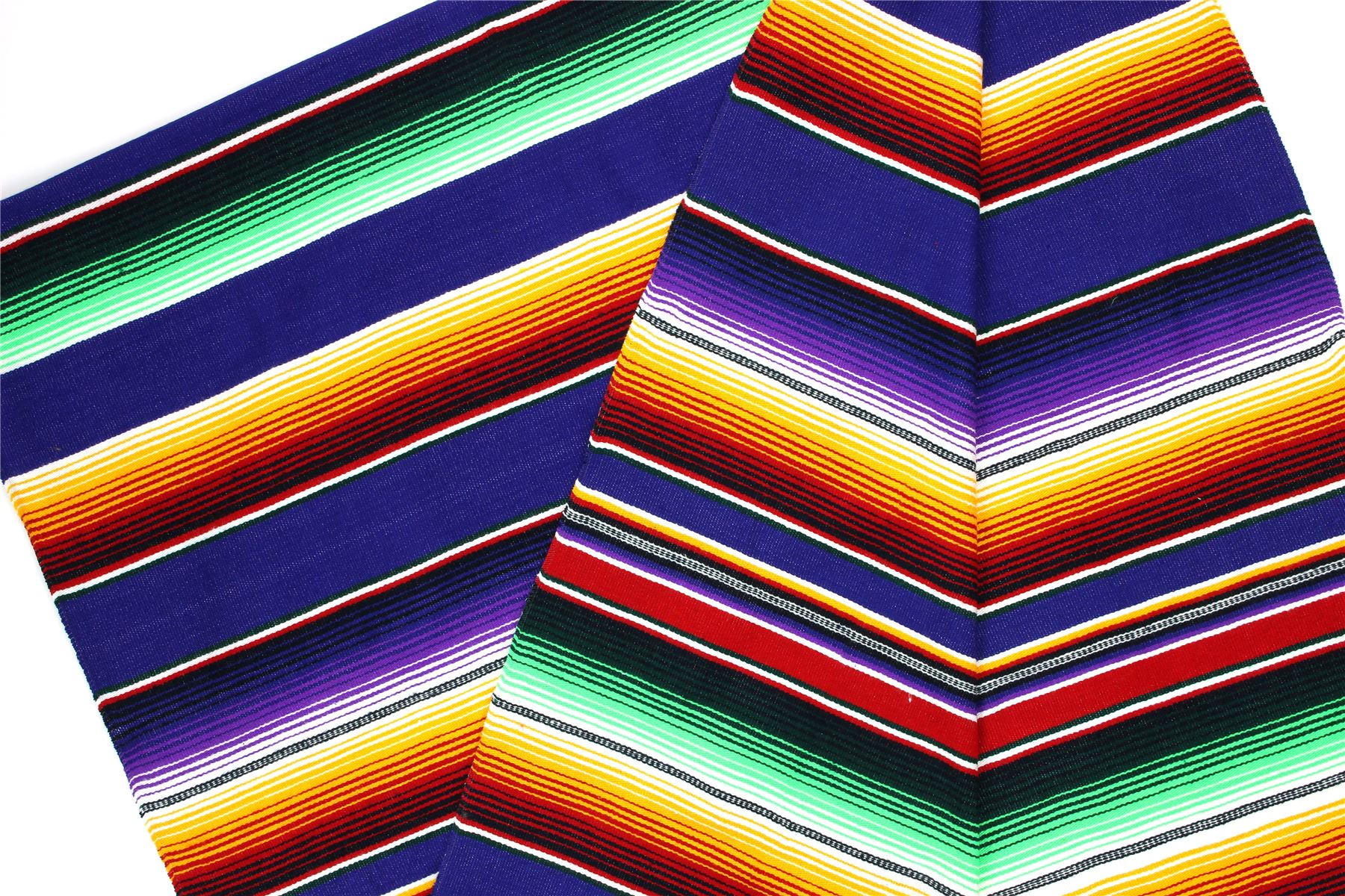 Handwoven Mexican Serape Traditional Jorongo Blanket Shawl Cloak Bright Striped - Picture 84 of 105