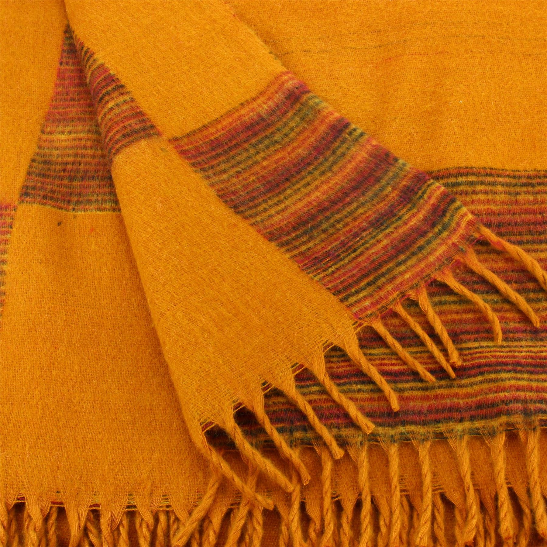 Tibetan Wool Blend Shawl Blanket Wrap Throw Boho Meditation Travel - Picture 191 of 230