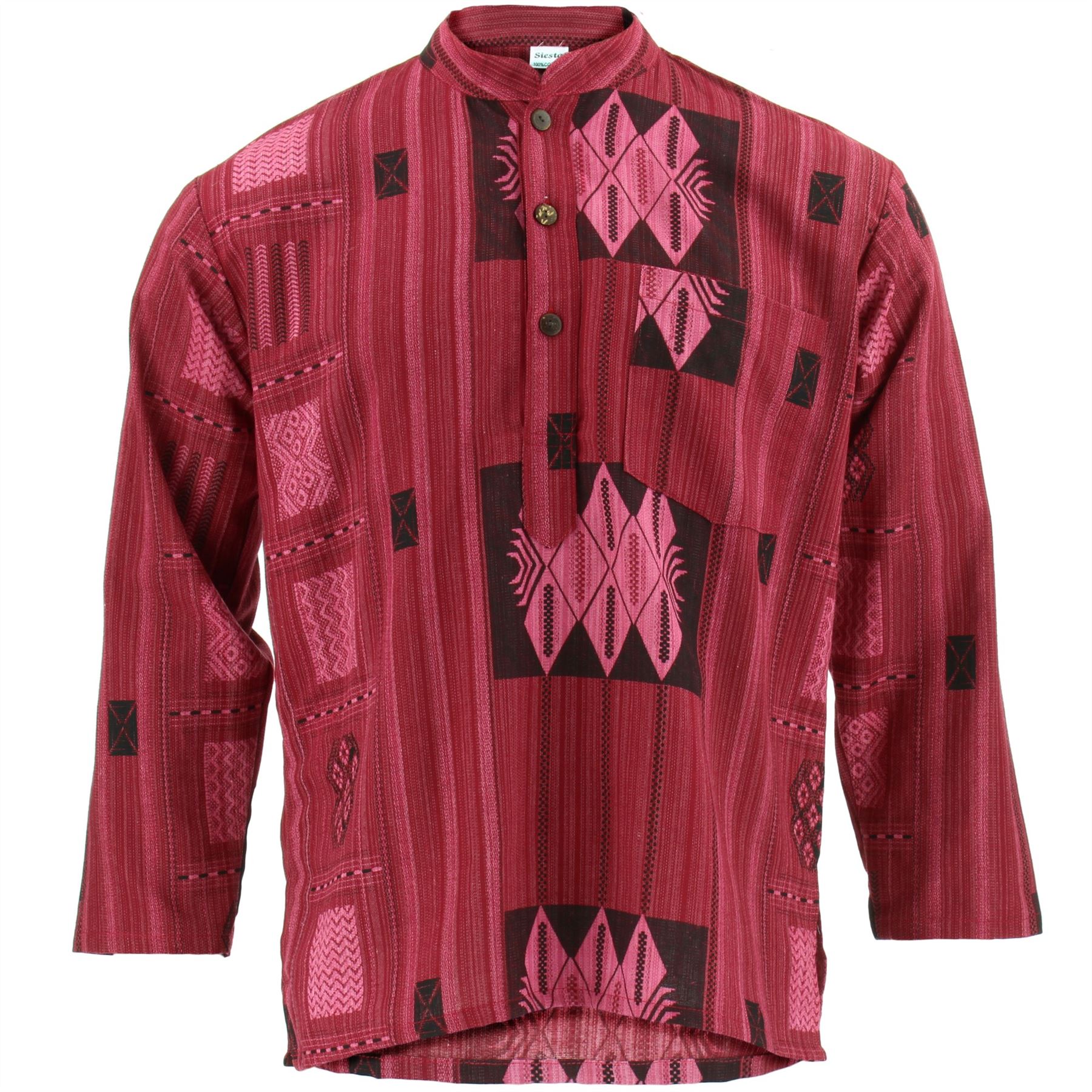 Grandad Shirt Mens Collar Naga Heavy 