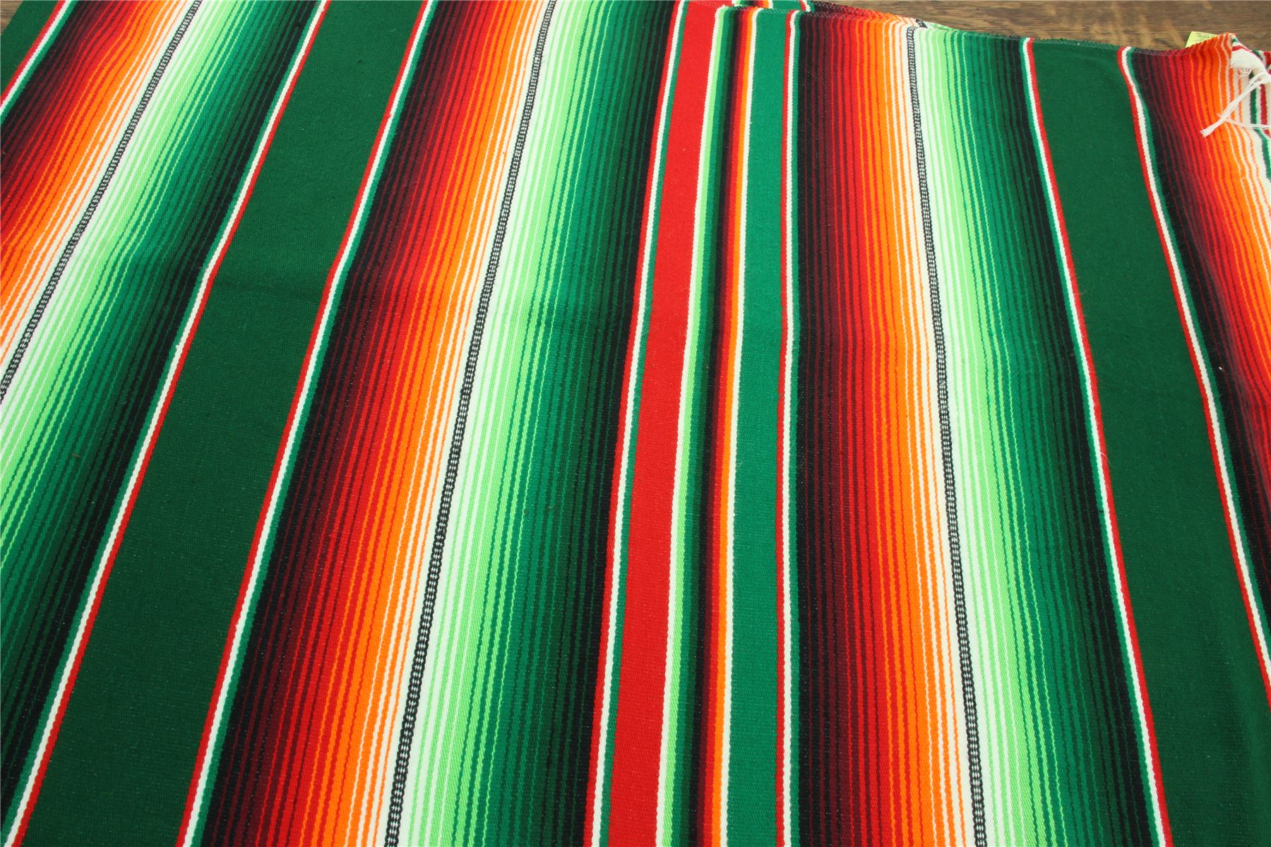 Handwoven Mexican Serape Traditional Jorongo Blanket Shawl Cloak Bright Striped - Picture 15 of 105