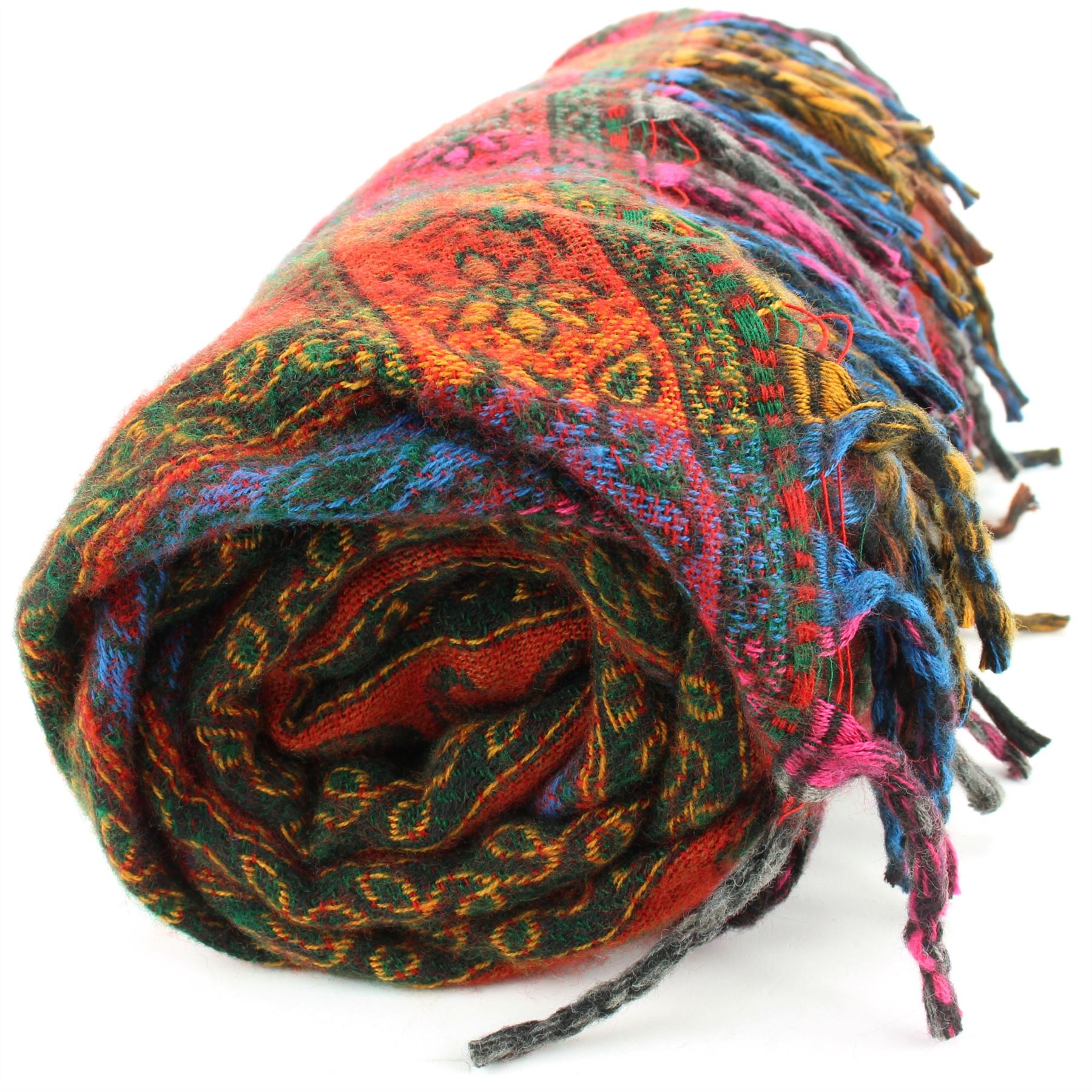 Acrylic Wool Blanket Shawl Wrap Throw Finest Softest India Stripe