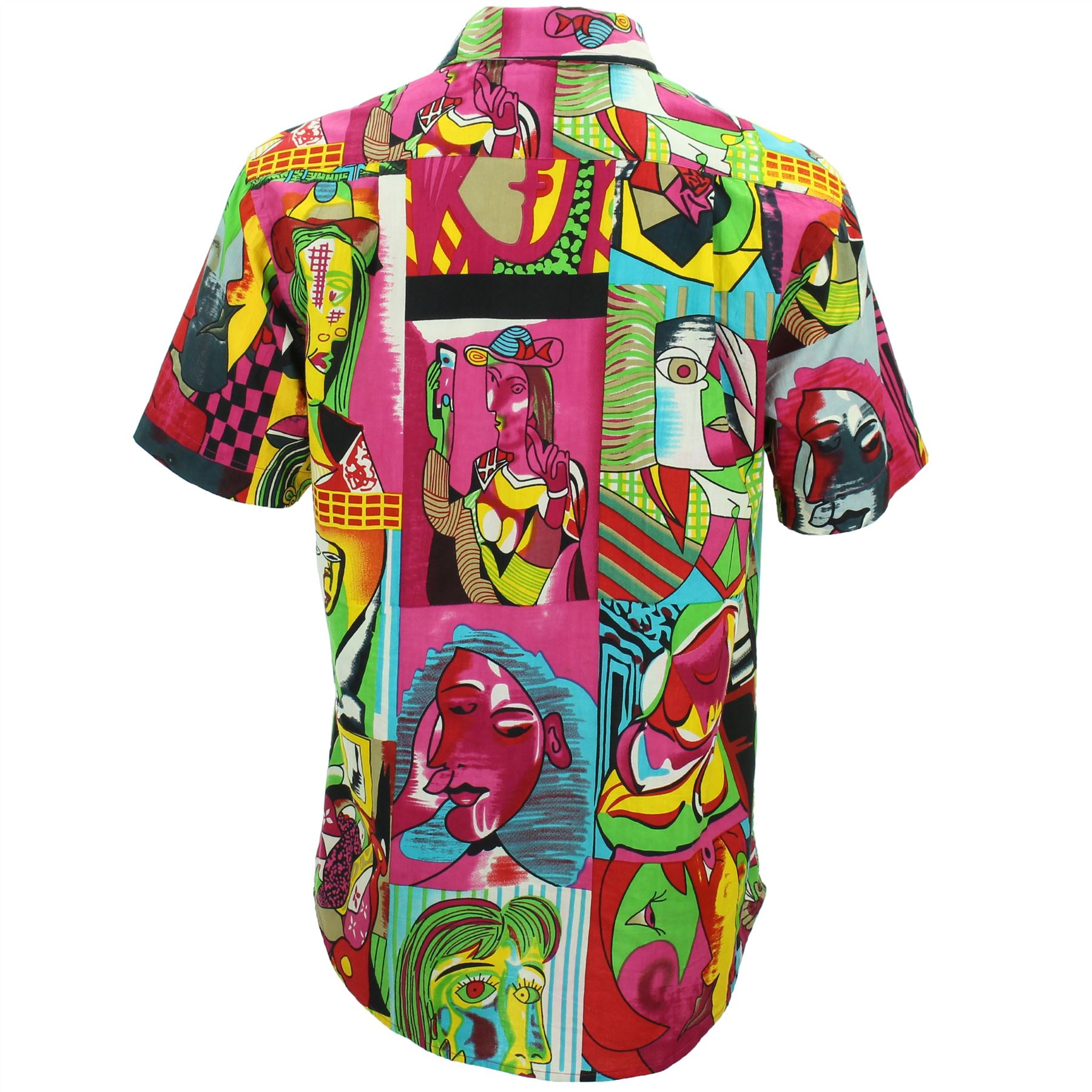 Regular Fit Short Sleeve Shirt Loud Originals Abstract Trippy Psychedelic Print - Picture 8 of 18