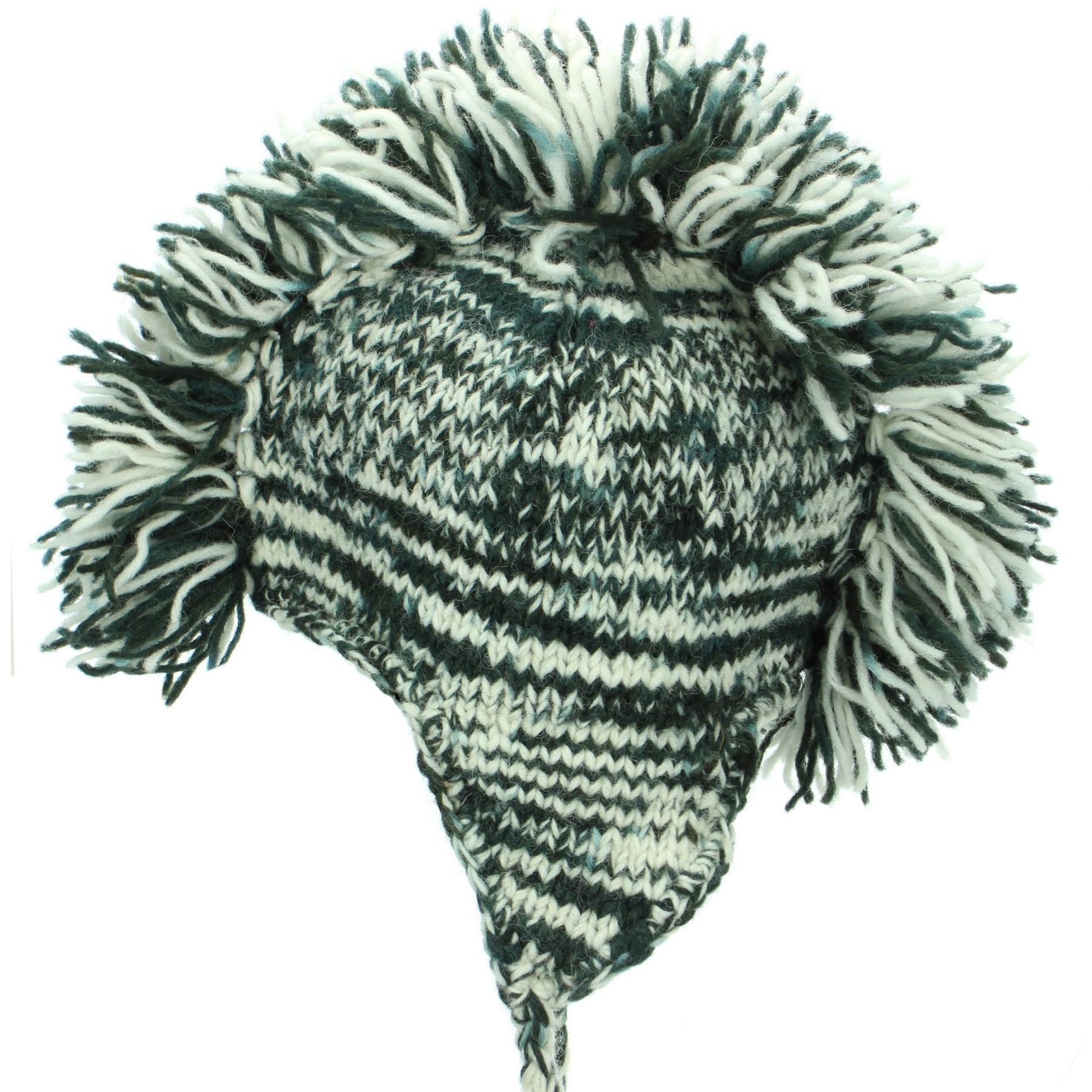 Cappello di Lana Mohawk Punk nappe a maglia LOUDelephant Uomo Donna Caldo Inverno