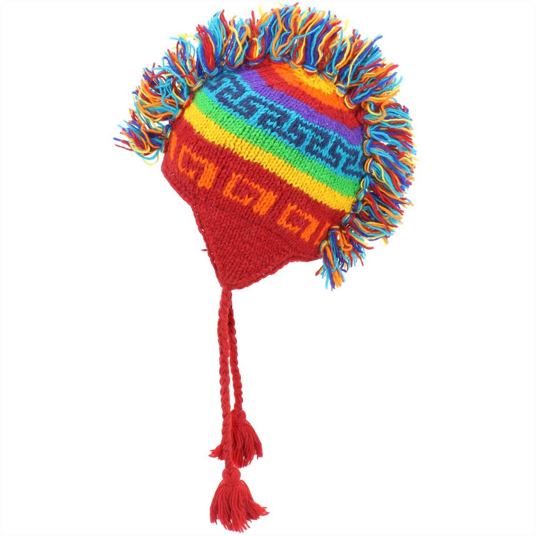 Wool Hat Mohawk Punk Tassels Knitted LoudElephant Men Ladies Warm Winter - Picture 45 of 61