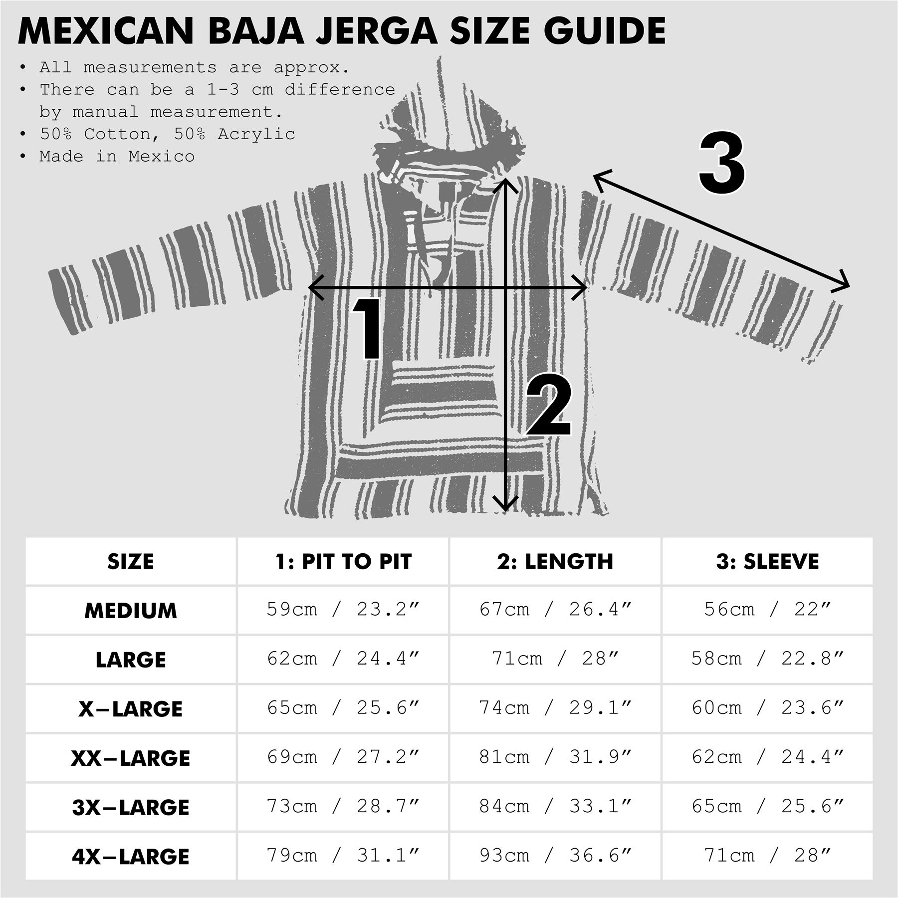 Recycled Mexican Baja Jerga Hoody Sweatshirt Jacket Hooded Warm Hippy Plus Size - Picture 96 of 189