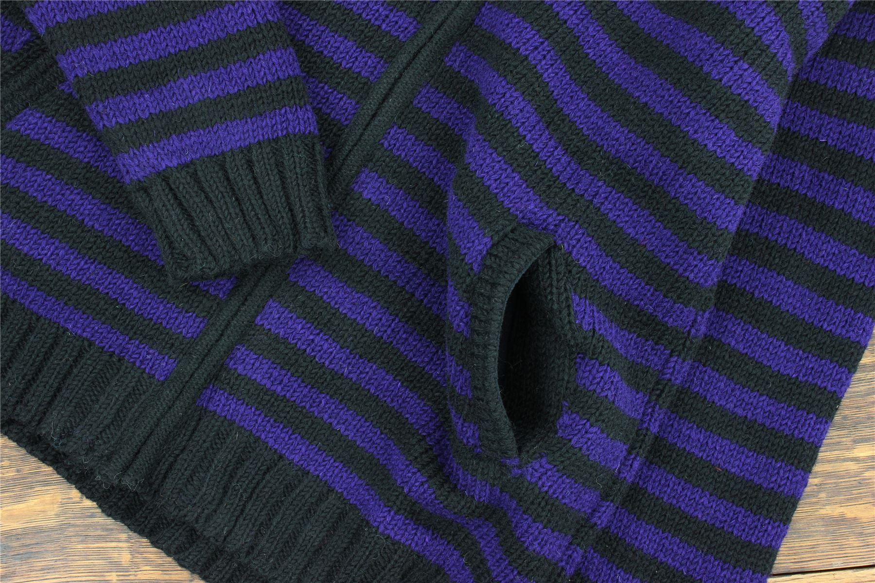 Hand Knitted Wool Jacket Cardigan LoudElephant Nepal Warm Lined Unisex - Picture 101 of 102