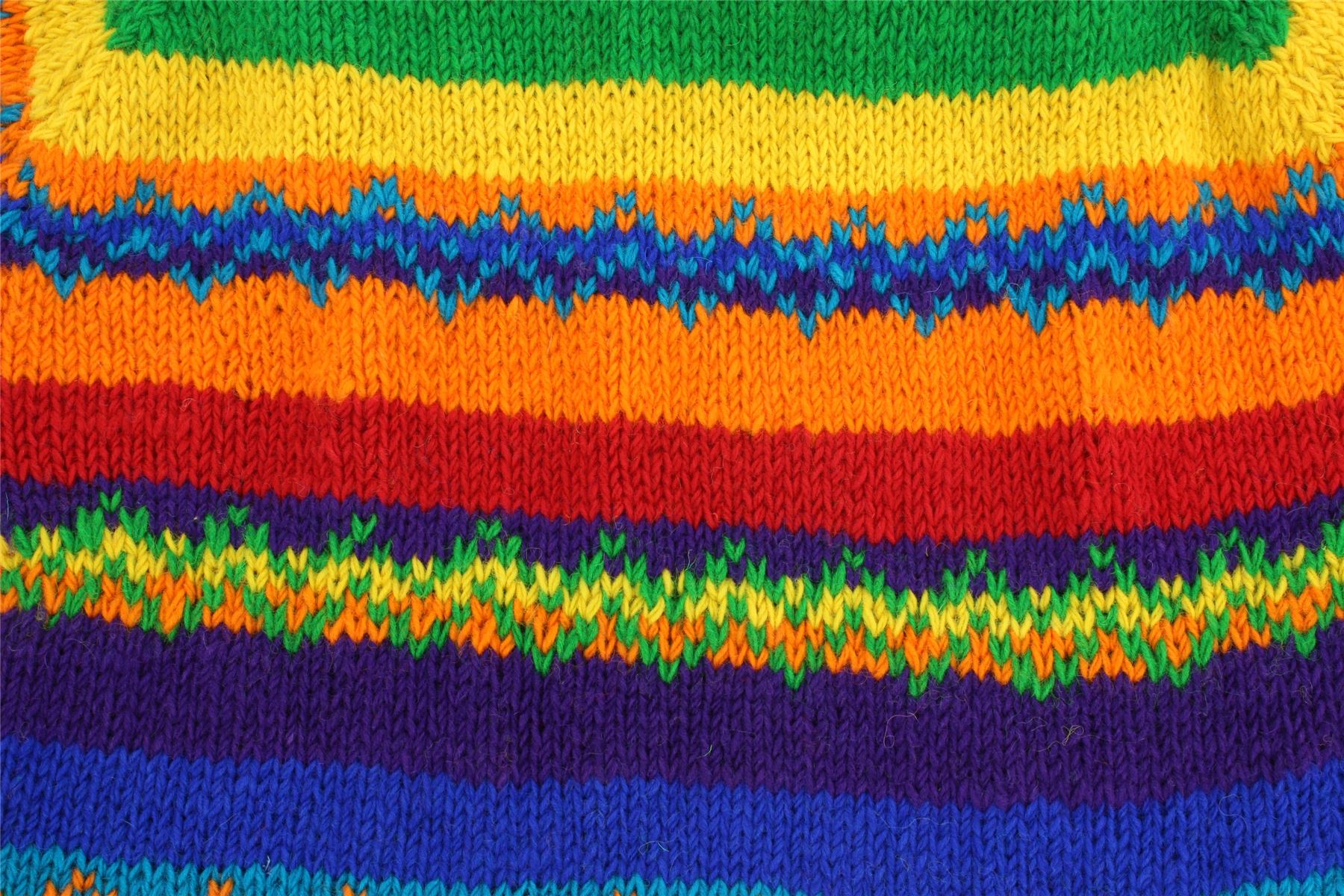 Wool Knit Jumper Sweater Pullover Fairisle Nordic Abstract Warm Nepal Loose - Picture 81 of 81