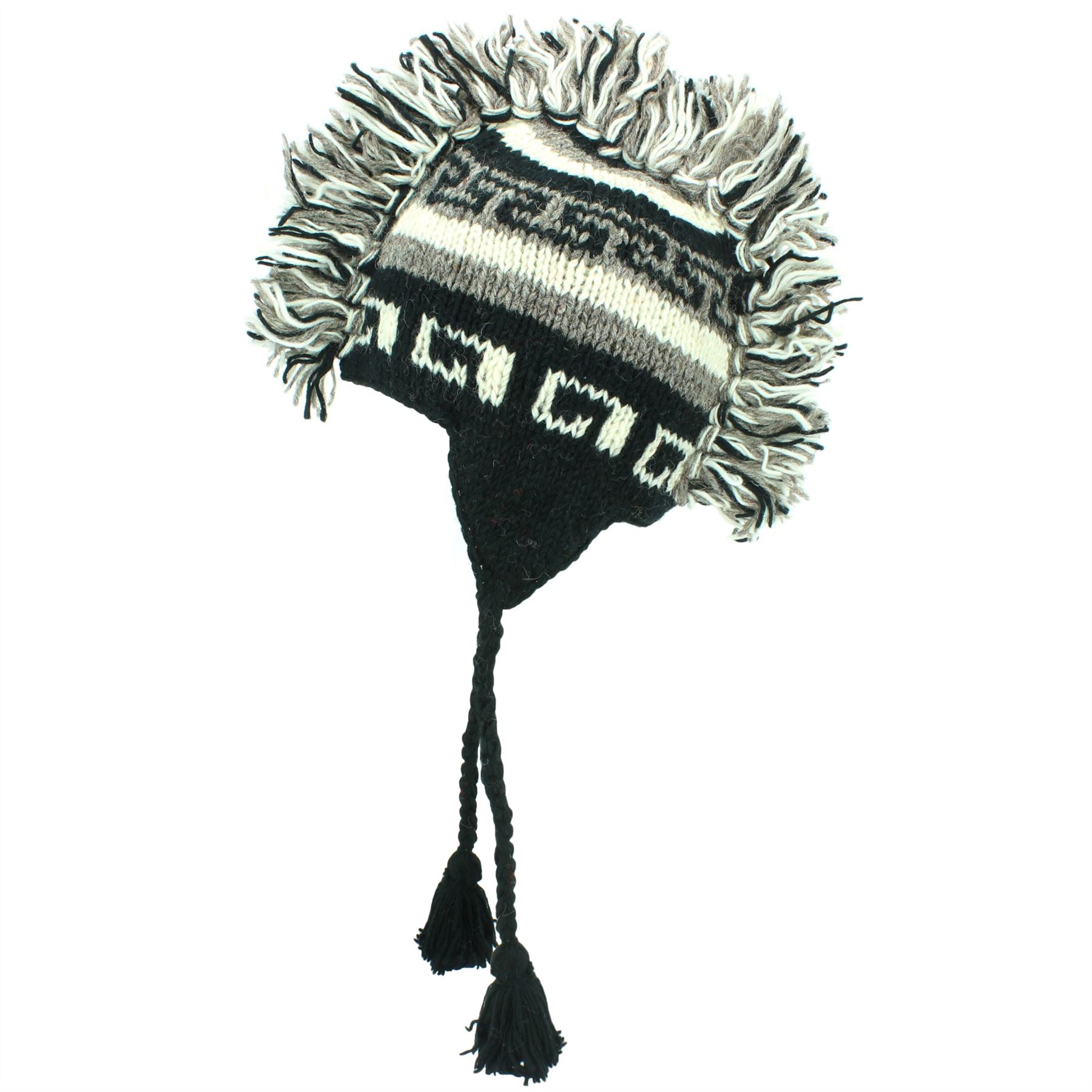 Wool Hat Mohawk Punk Tassels Knitted LoudElephant Men Ladies Warm Winter - Picture 29 of 61