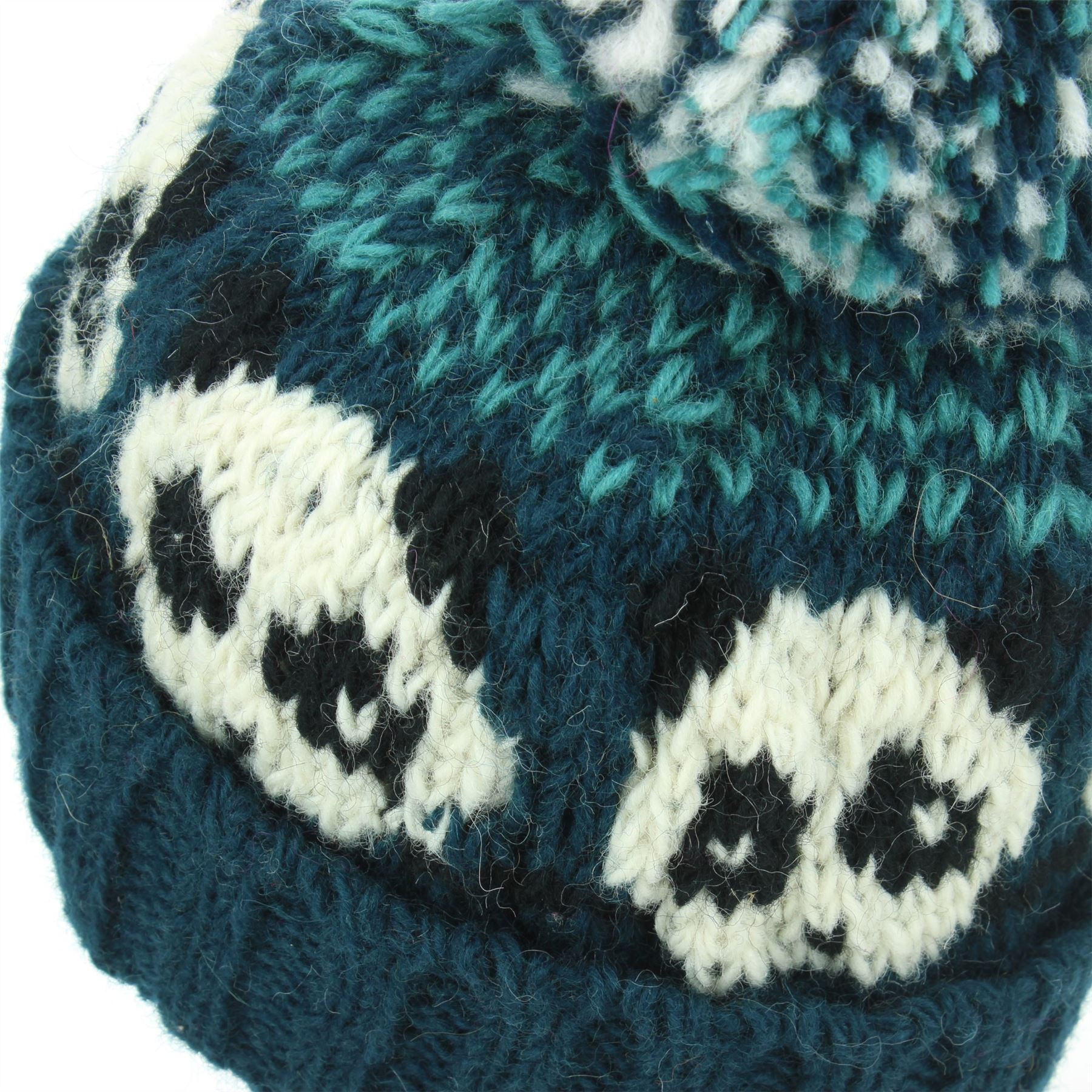 Wool Beanie Hat Bobble Knit Knitted PANDA Lined Men Ladies Warm Winter - Picture 25 of 28