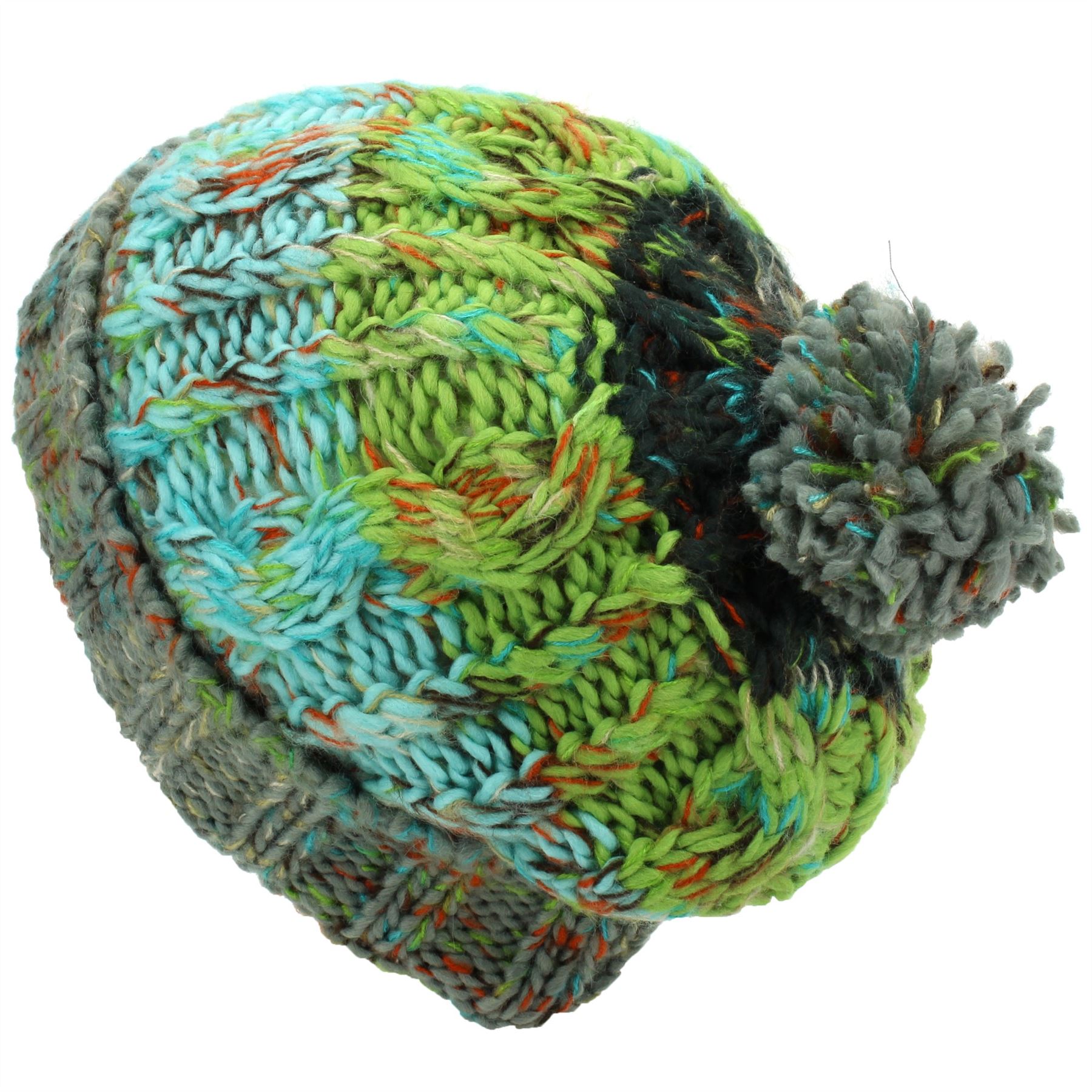two tone bobble hat
