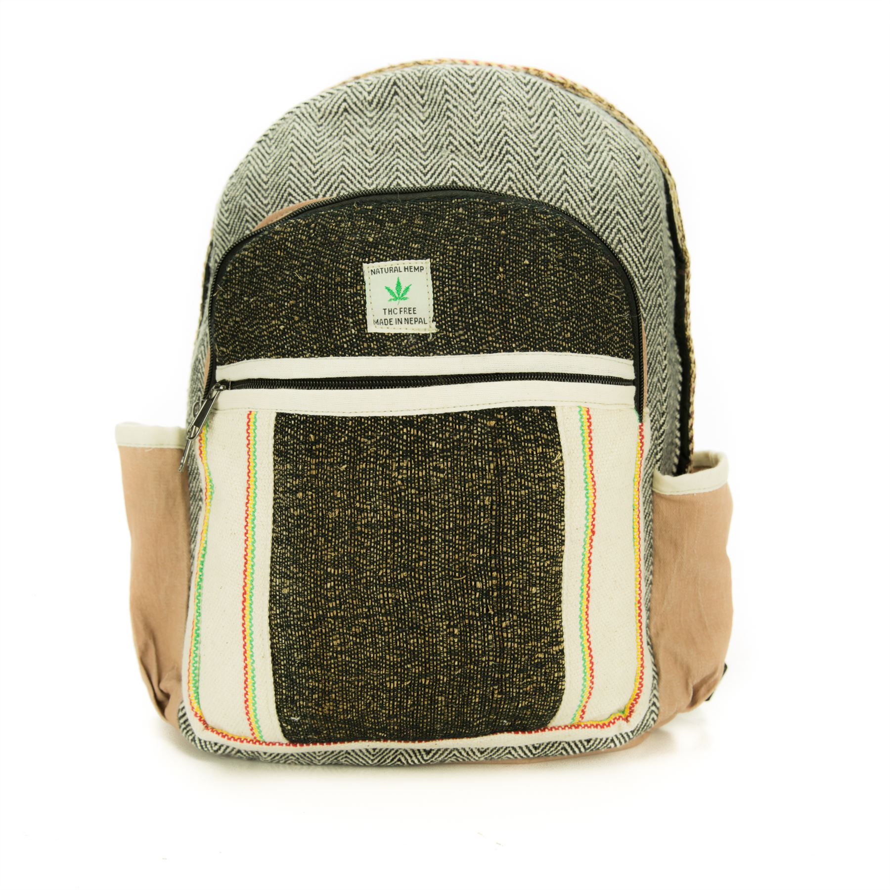 Handmade Natural Hemp Bag LoudElephant Nepal Festival Hippy Boho Rucksack - Picture 3 of 11